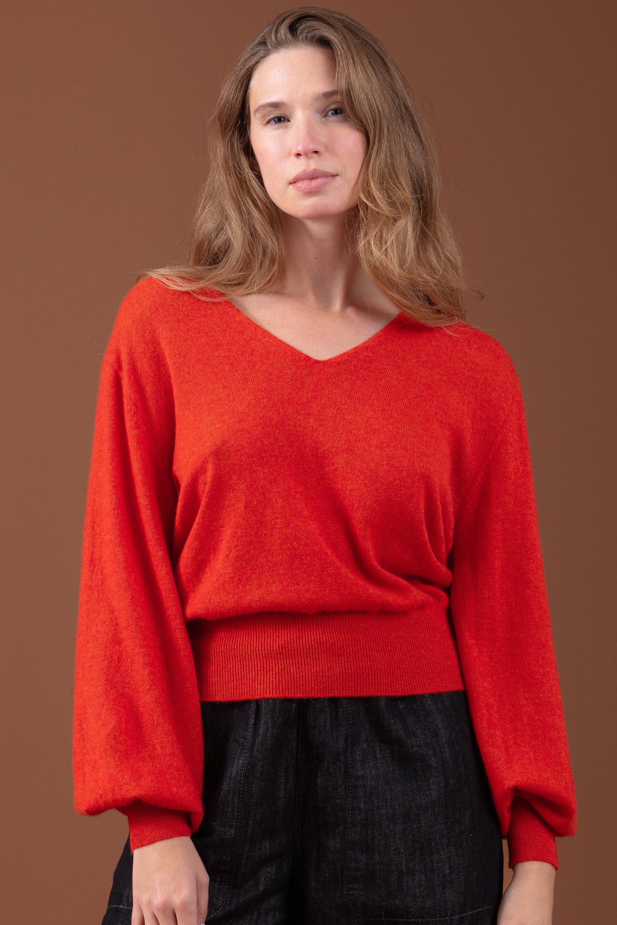 Deau en cachemire femme - paprika - Mahogany