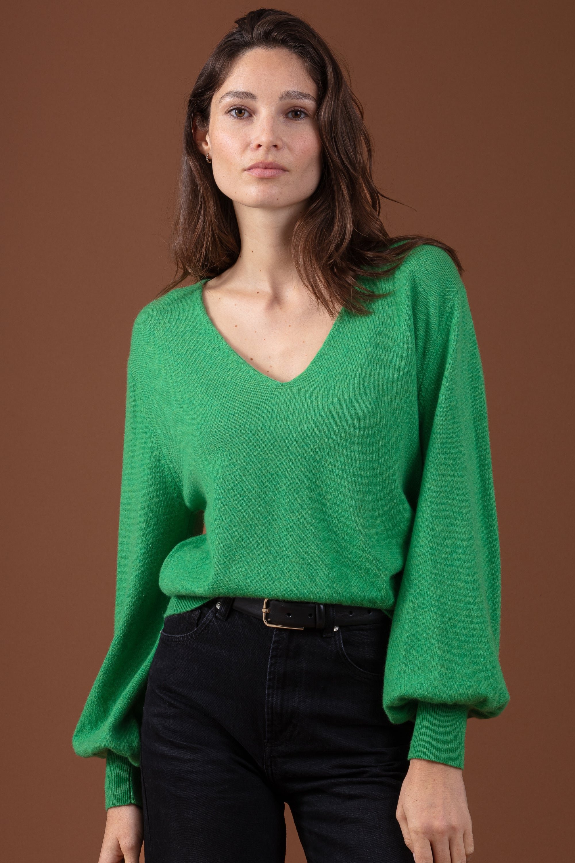 Deau en cachemire femme - vert anglais - Mahogany