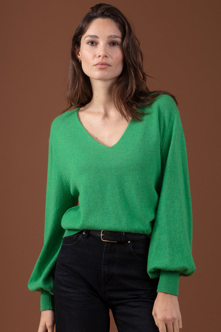 Deau en cachemire femme - vert anglais - Mahogany