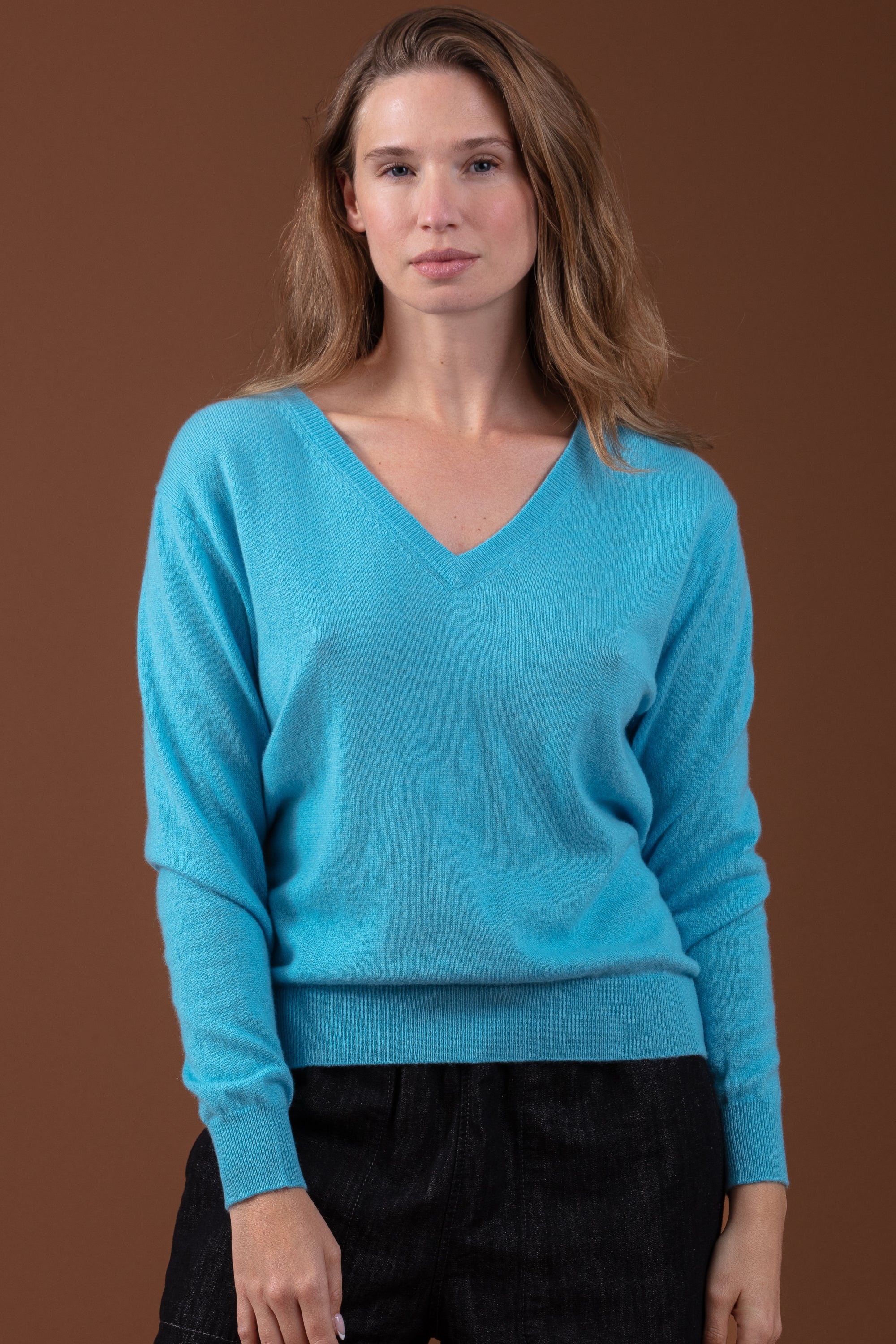 Tornade en cachemire femme - tourmaline - Mahogany