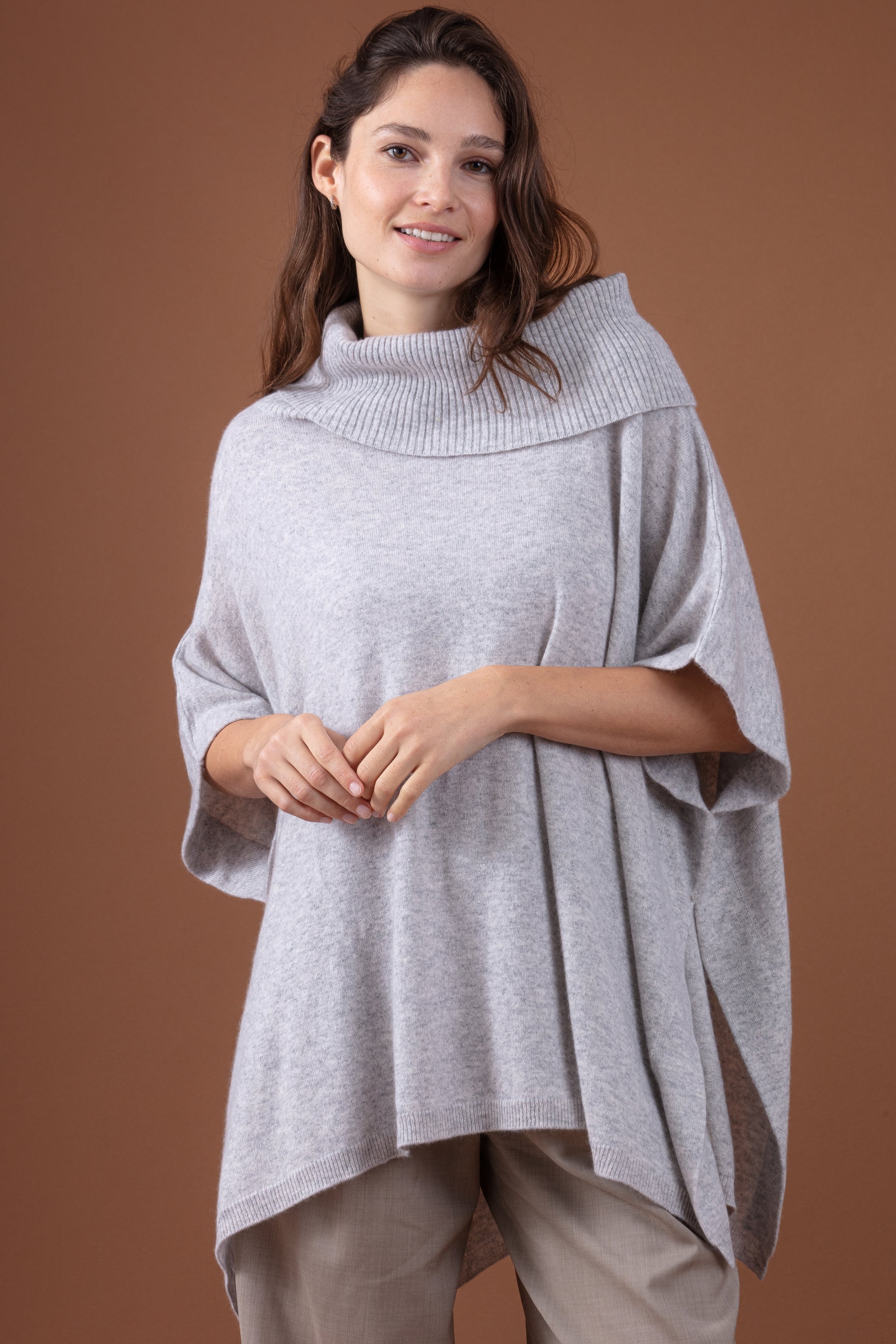 Roma en cachemire femme - flanelle chiné - Mahogany