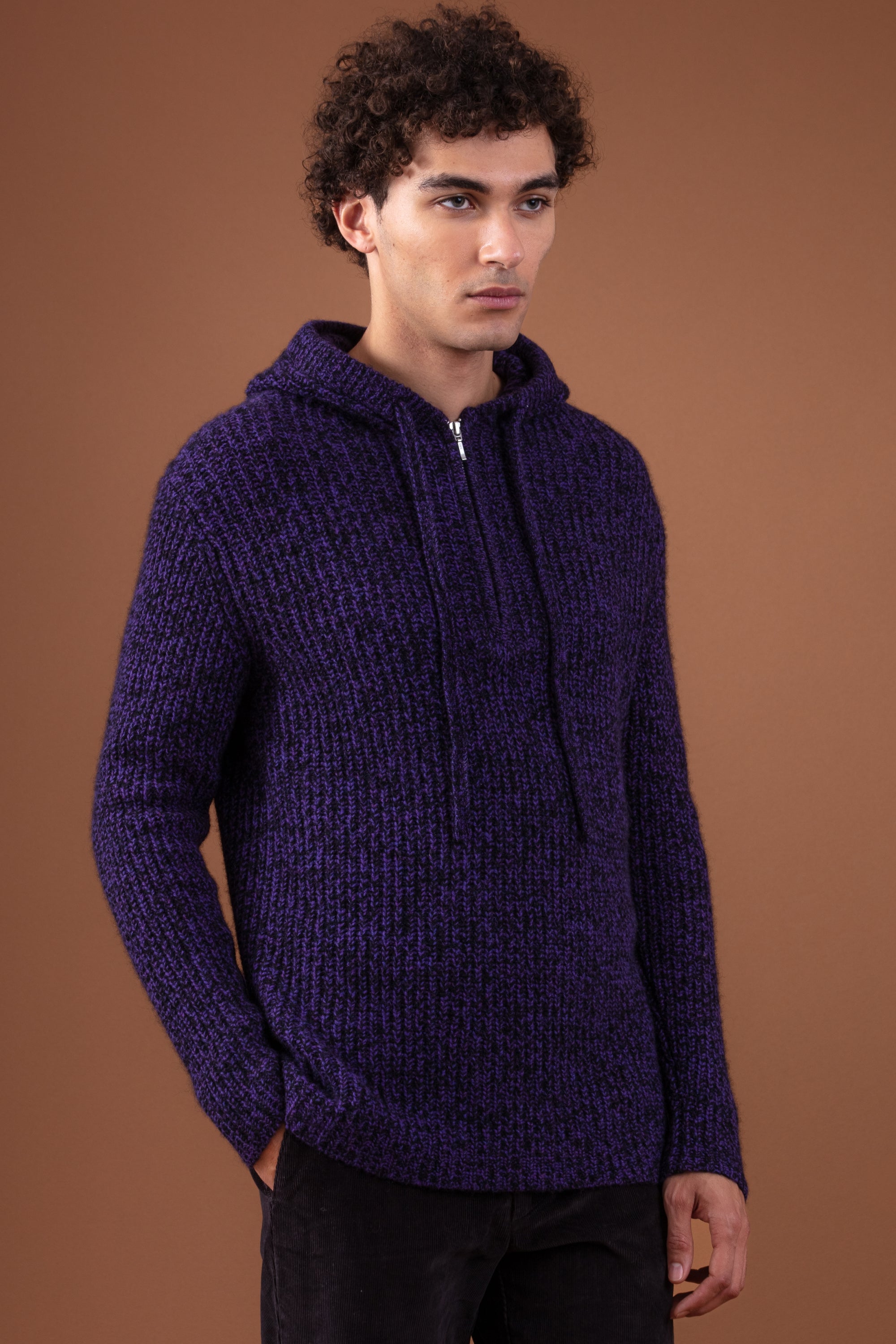 Raizeux en yak homme - noir / deep purple - Mahogany