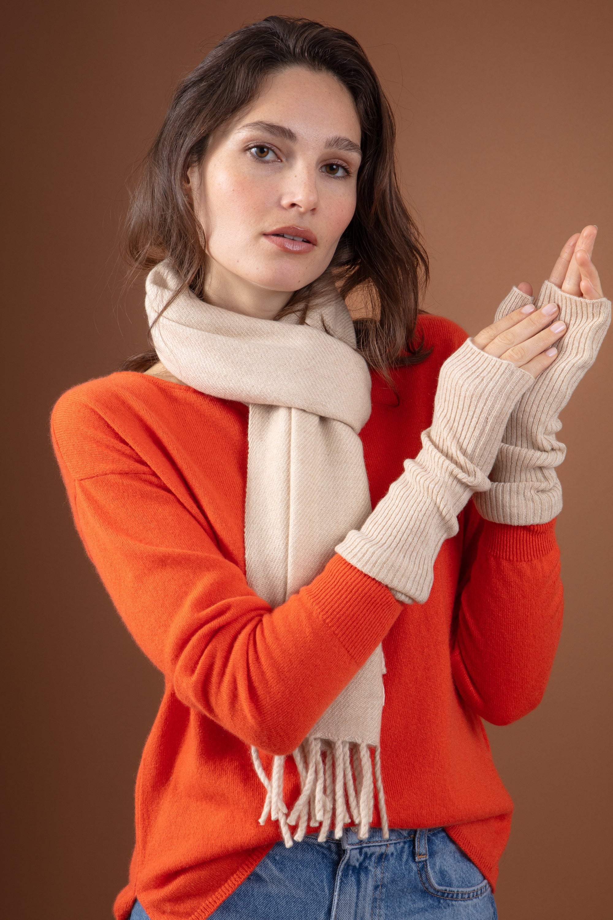 Rain en cachemire femme - natural beige - Mahogany
