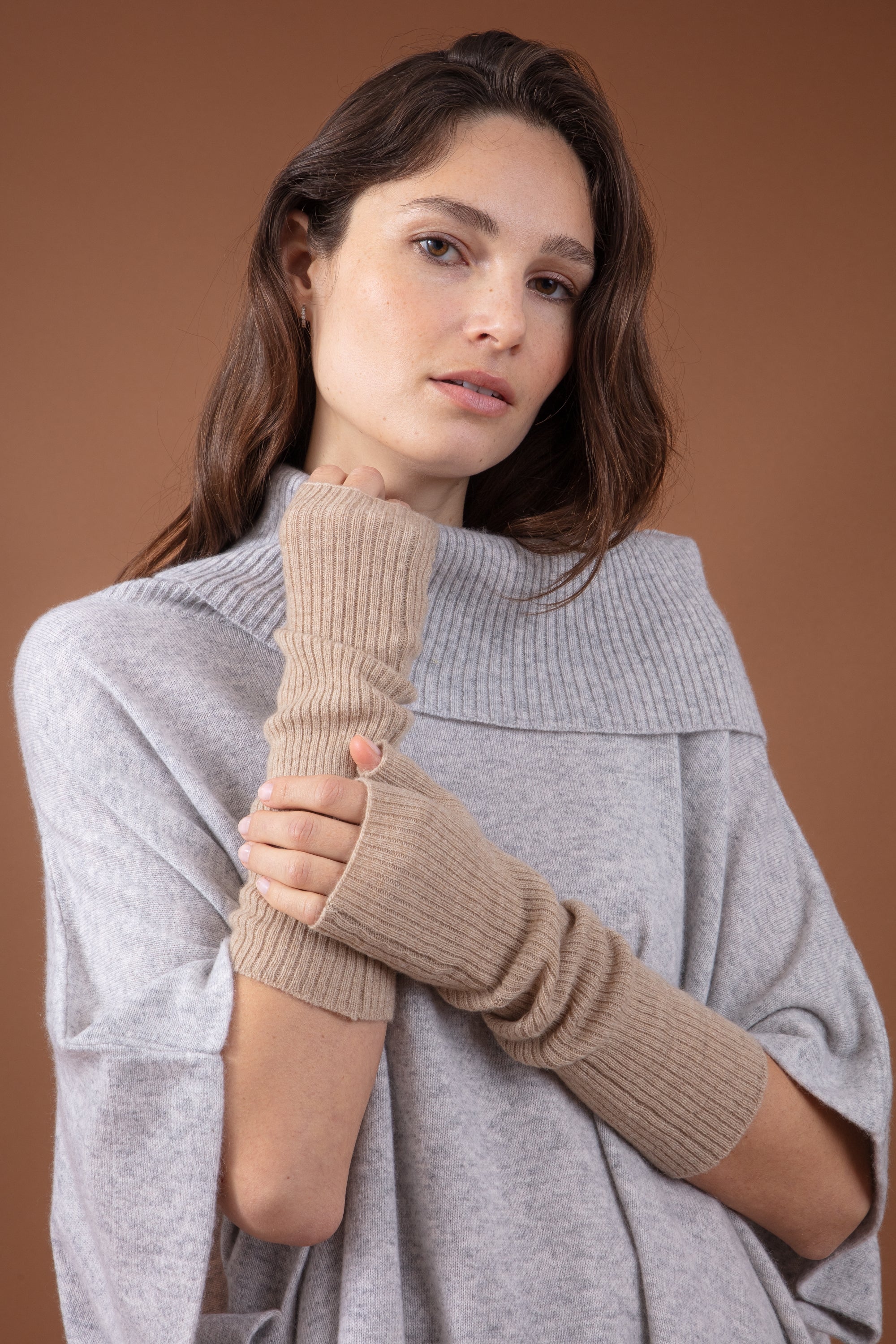 Rain en cachemire femme - natural brown - Mahogany