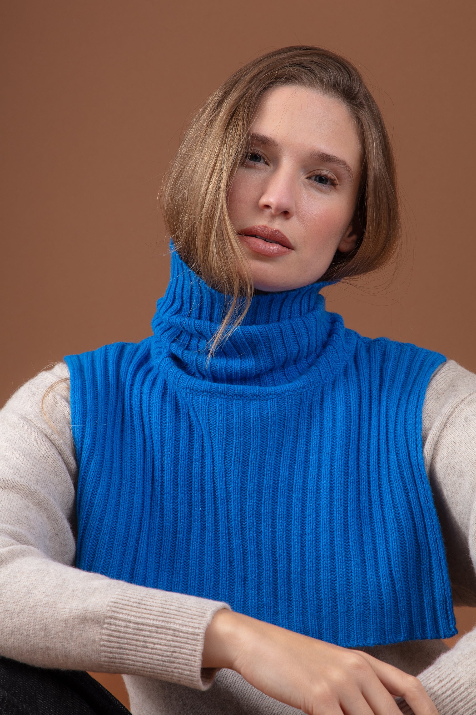 Rolls en cachemire femme - batchelor - Mahogany