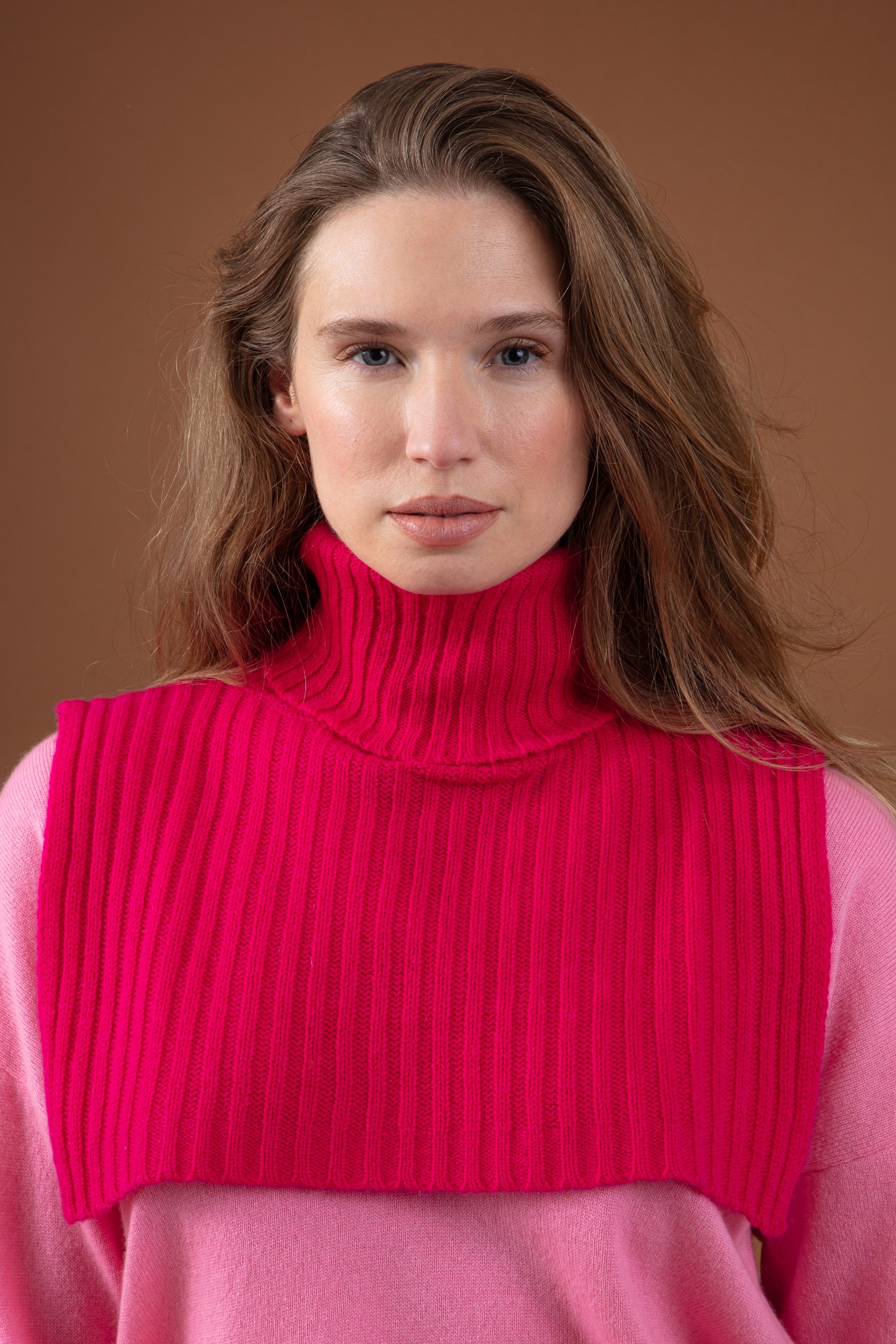 Rolls en cachemire femme - lipstick - Mahogany