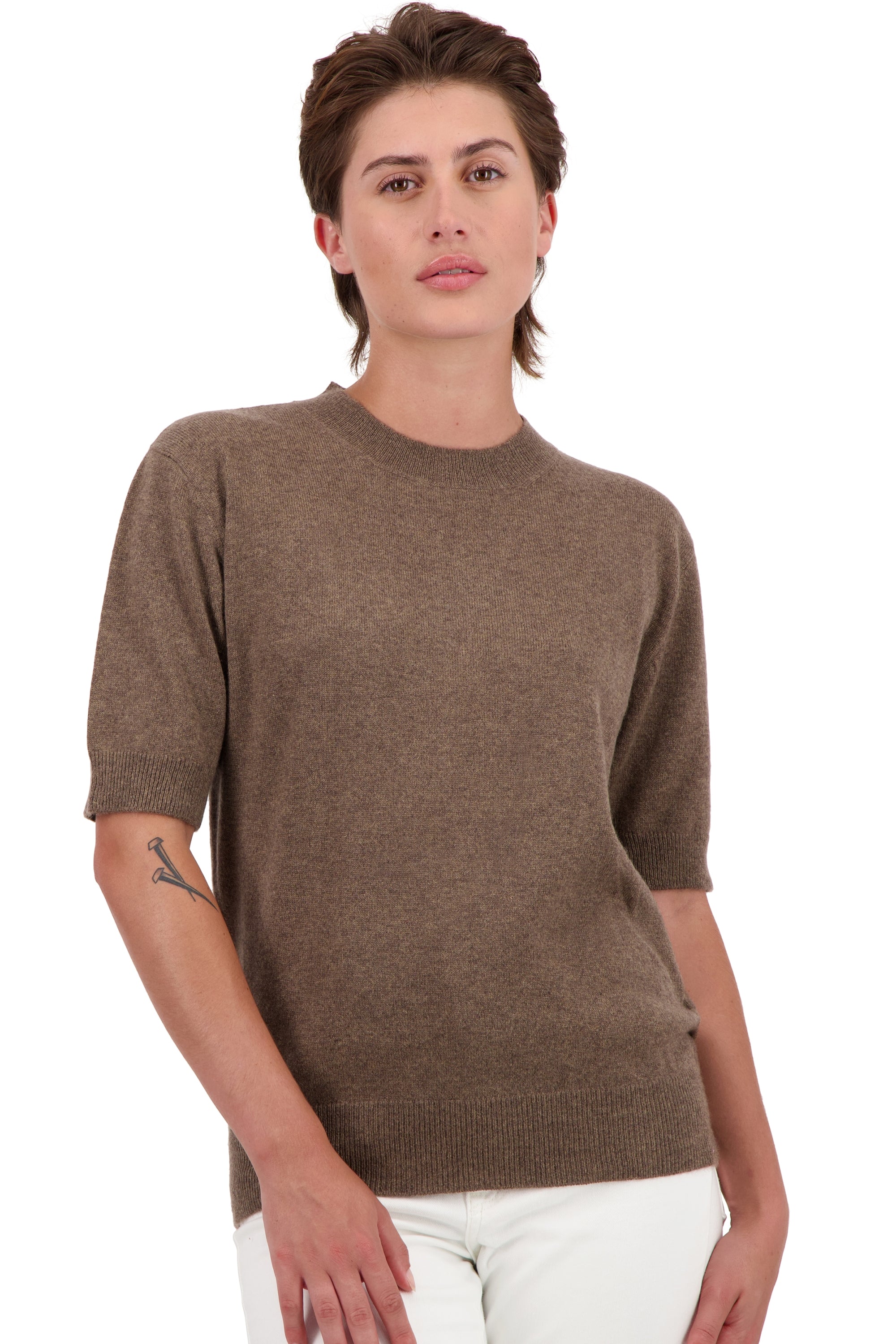 Riviera en cachemire femme - natural dark brown - Mahogany