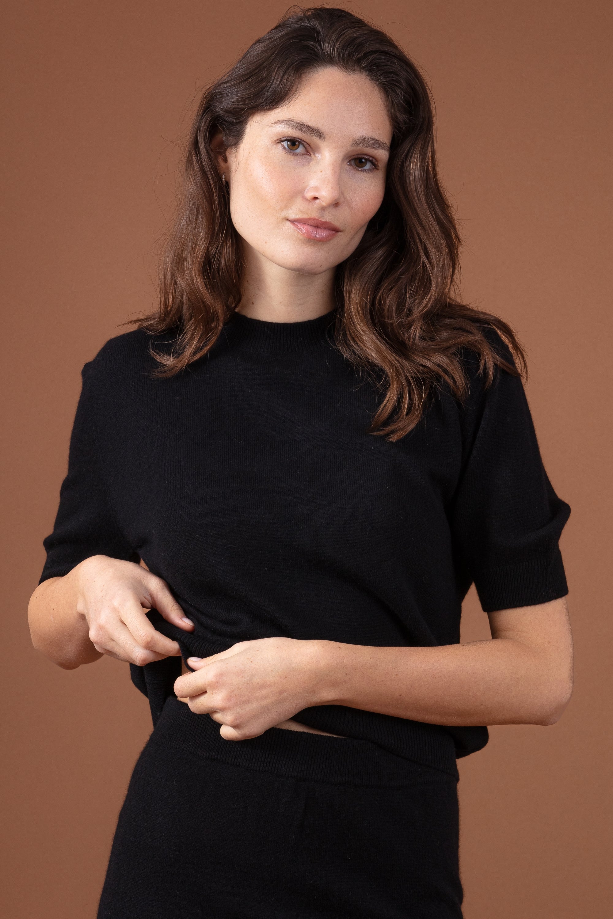 Riviera en cachemire femme - noir - Mahogany