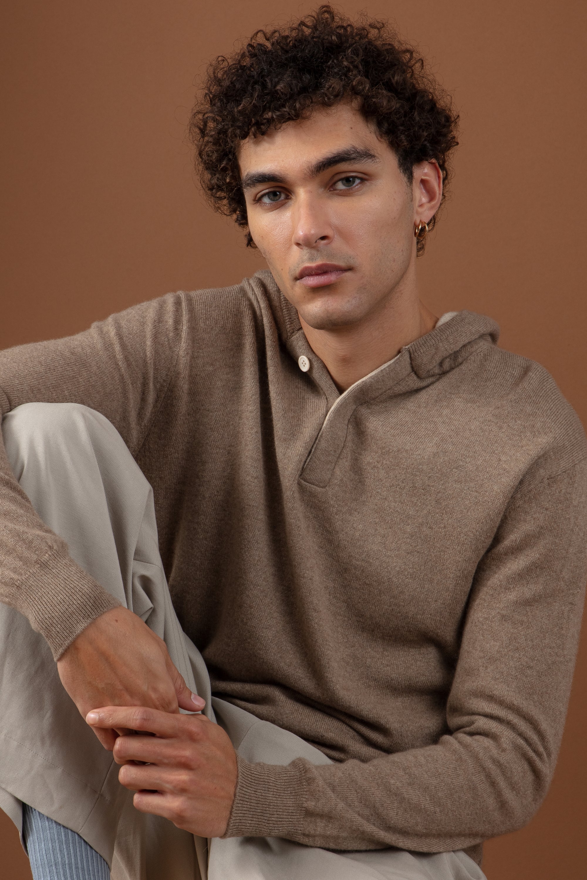 Riverview en cachemire homme - natural brown / natural beige - Mahogany