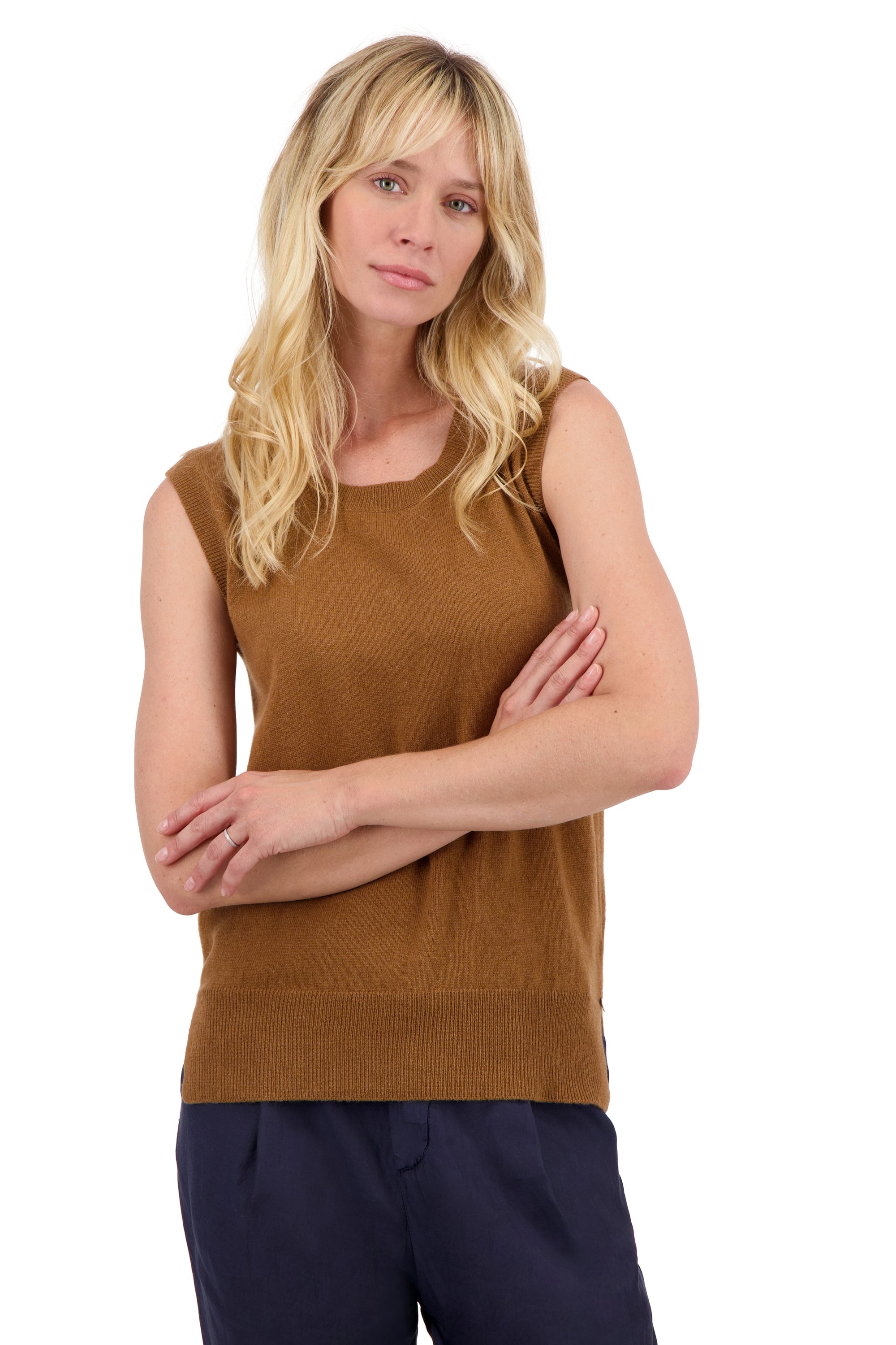 Rati en cachemire femme - Vue 1 - butterscotch - Mahogany