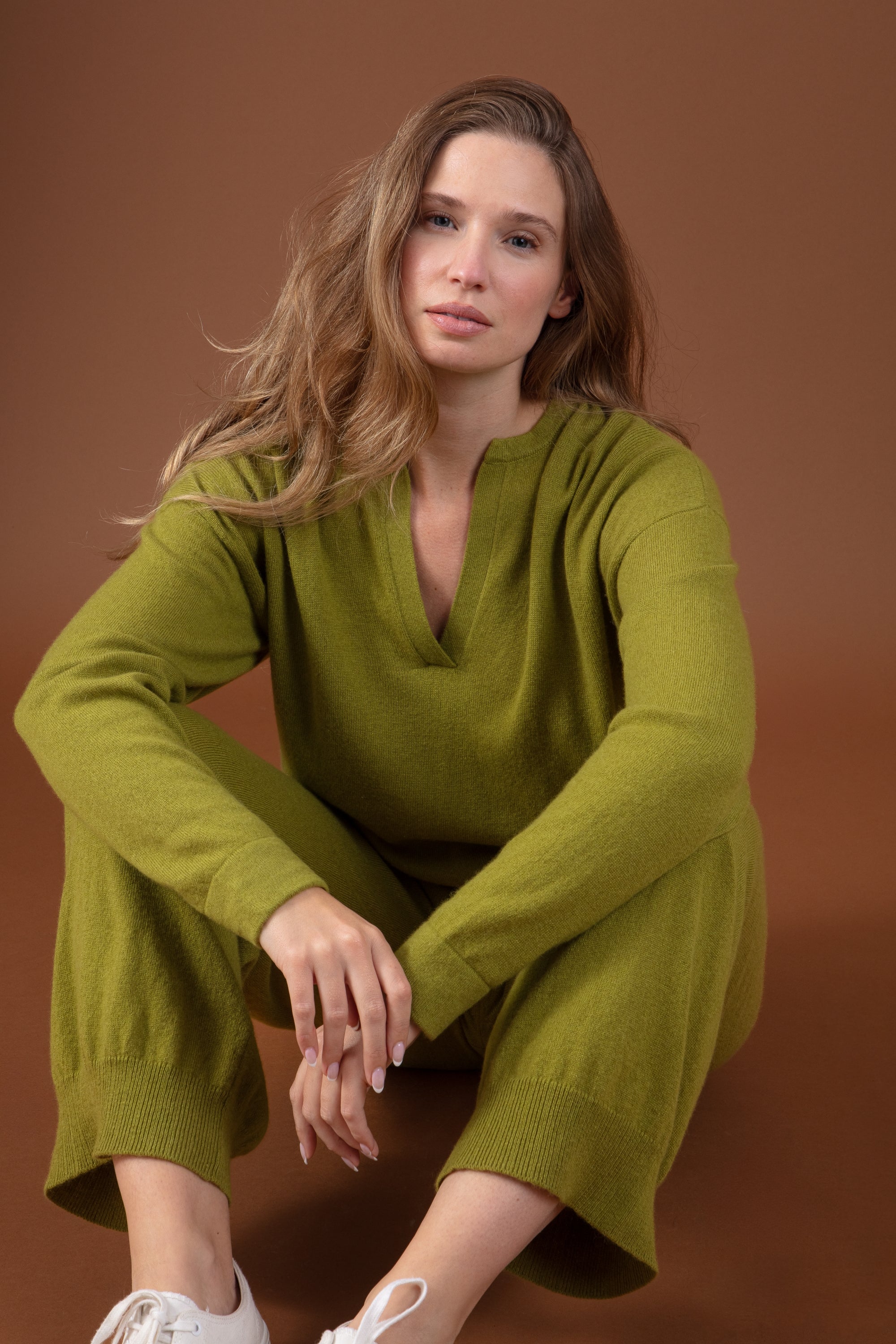 Rellule en cachemire femme - woodbine - Mahogany