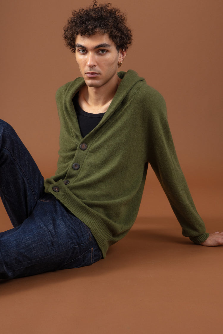 Gilet en cachemire, 100 % Cachemire, homme, col col v, fermeture à boutons, coupe droite, manches longues, fine, , Mahogany