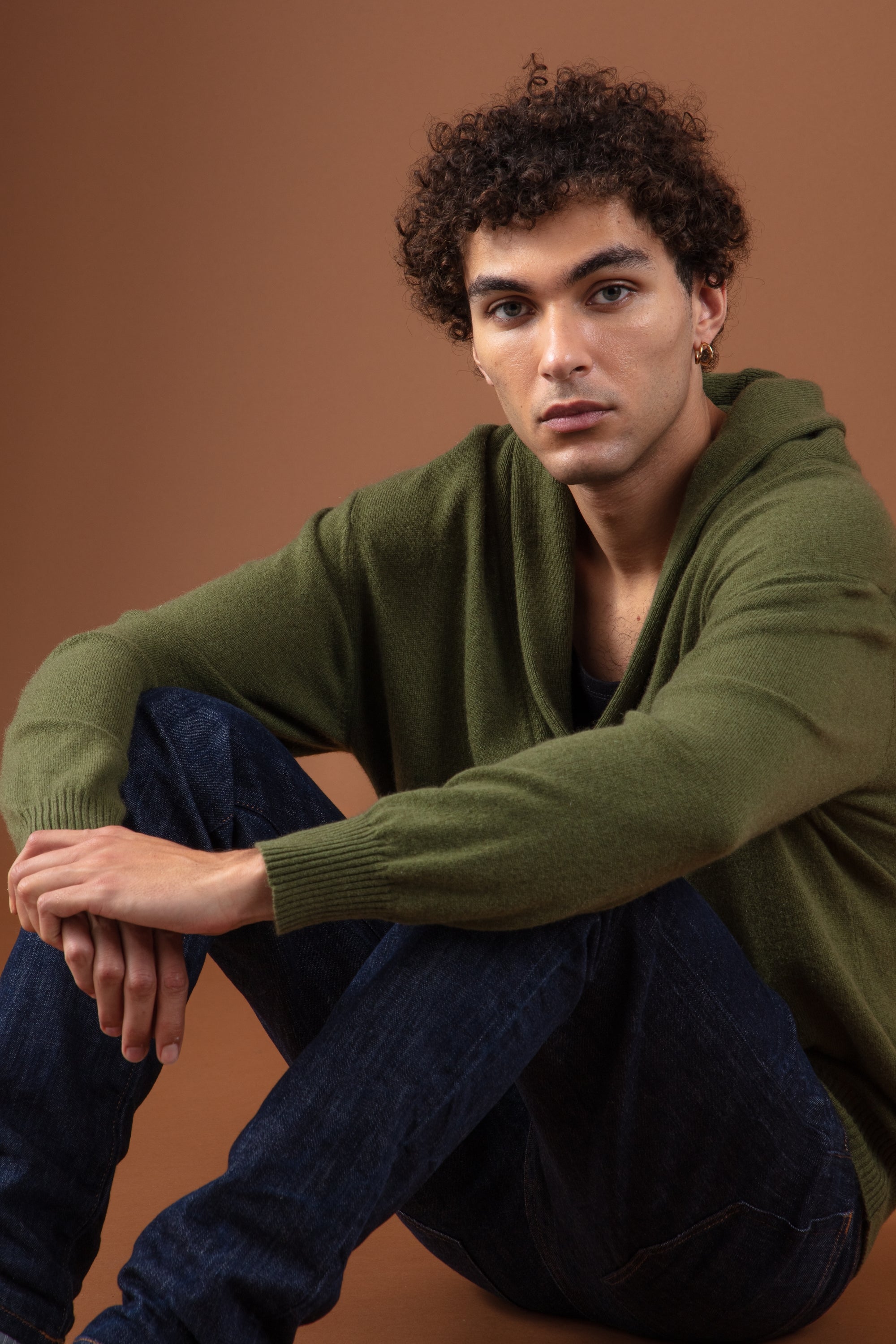 Rowlell en cachemire homme - Vue 1 - kaki 2025 - Mahogany