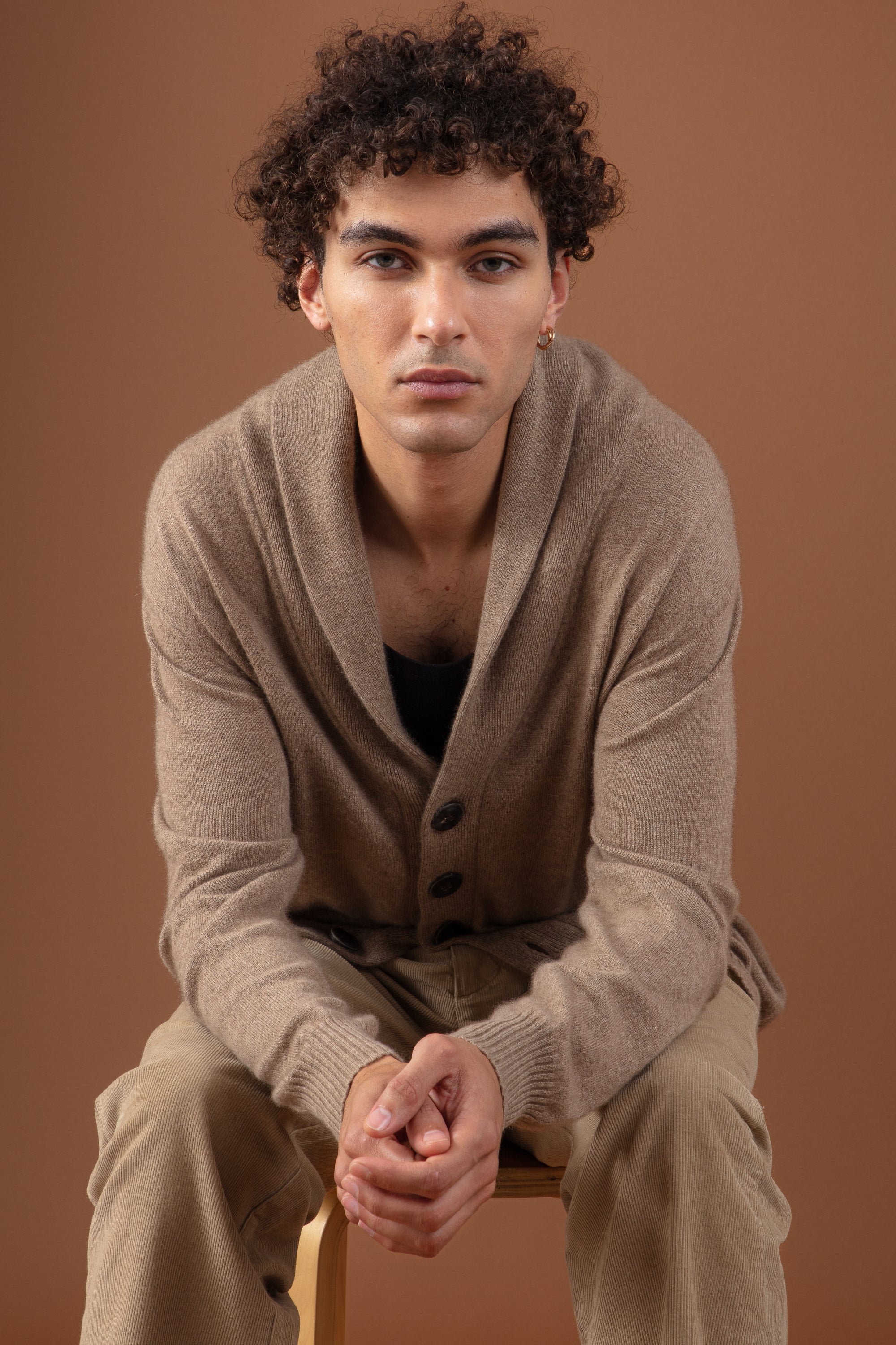 Rowlell en cachemire homme - natural brown - Mahogany