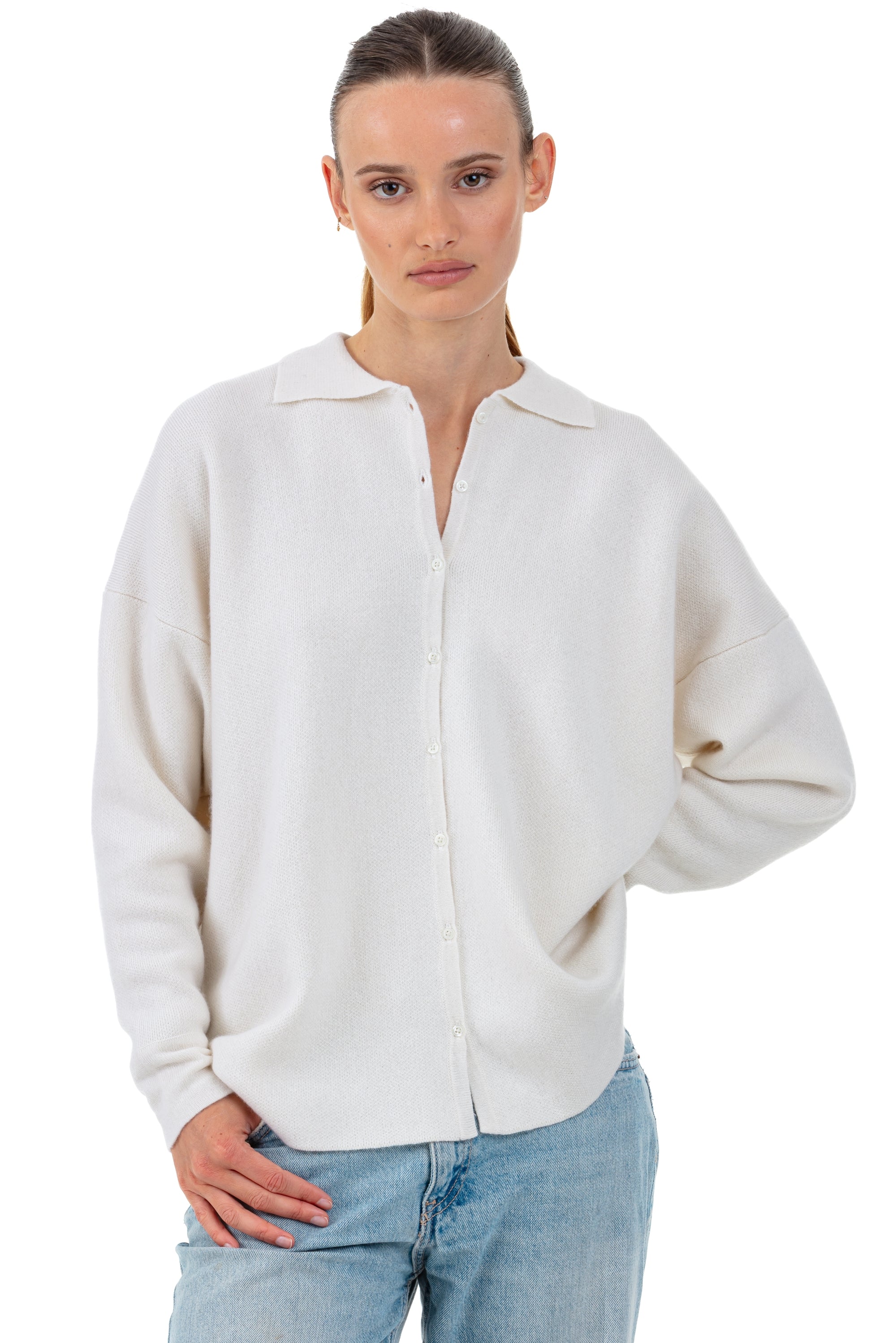 Poppy en cachemire femme - natural écru - Mahogany