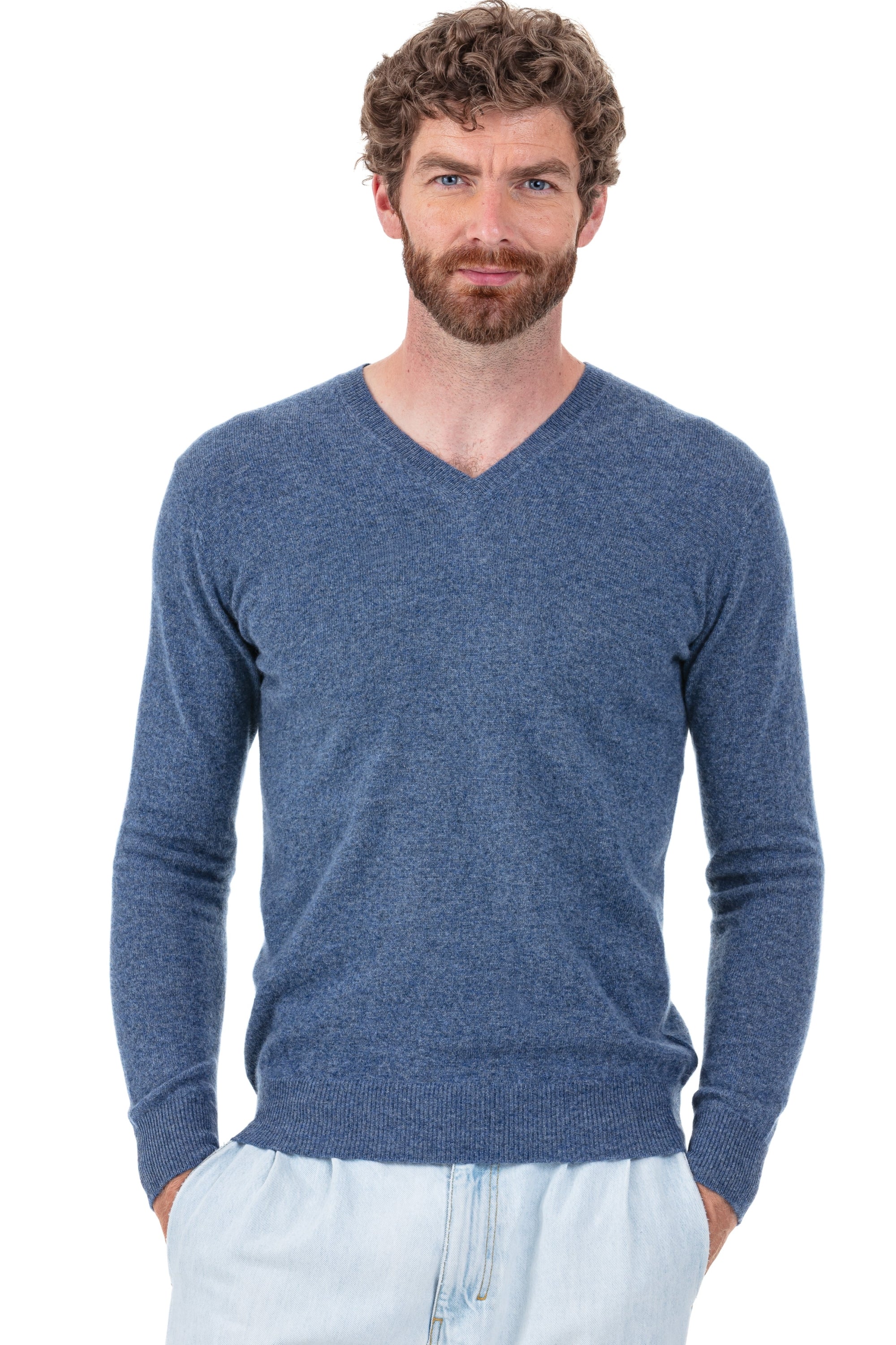 Tor en cachemire homme - nordic blue - Mahogany