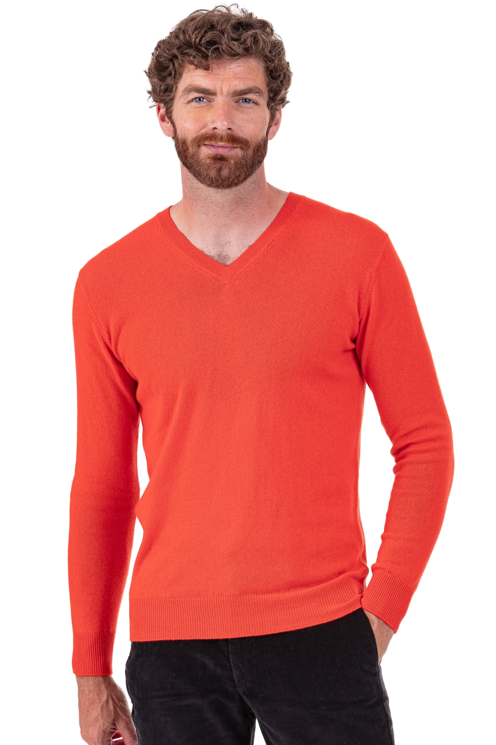 Tor en cachemire homme - persimmons - Mahogany