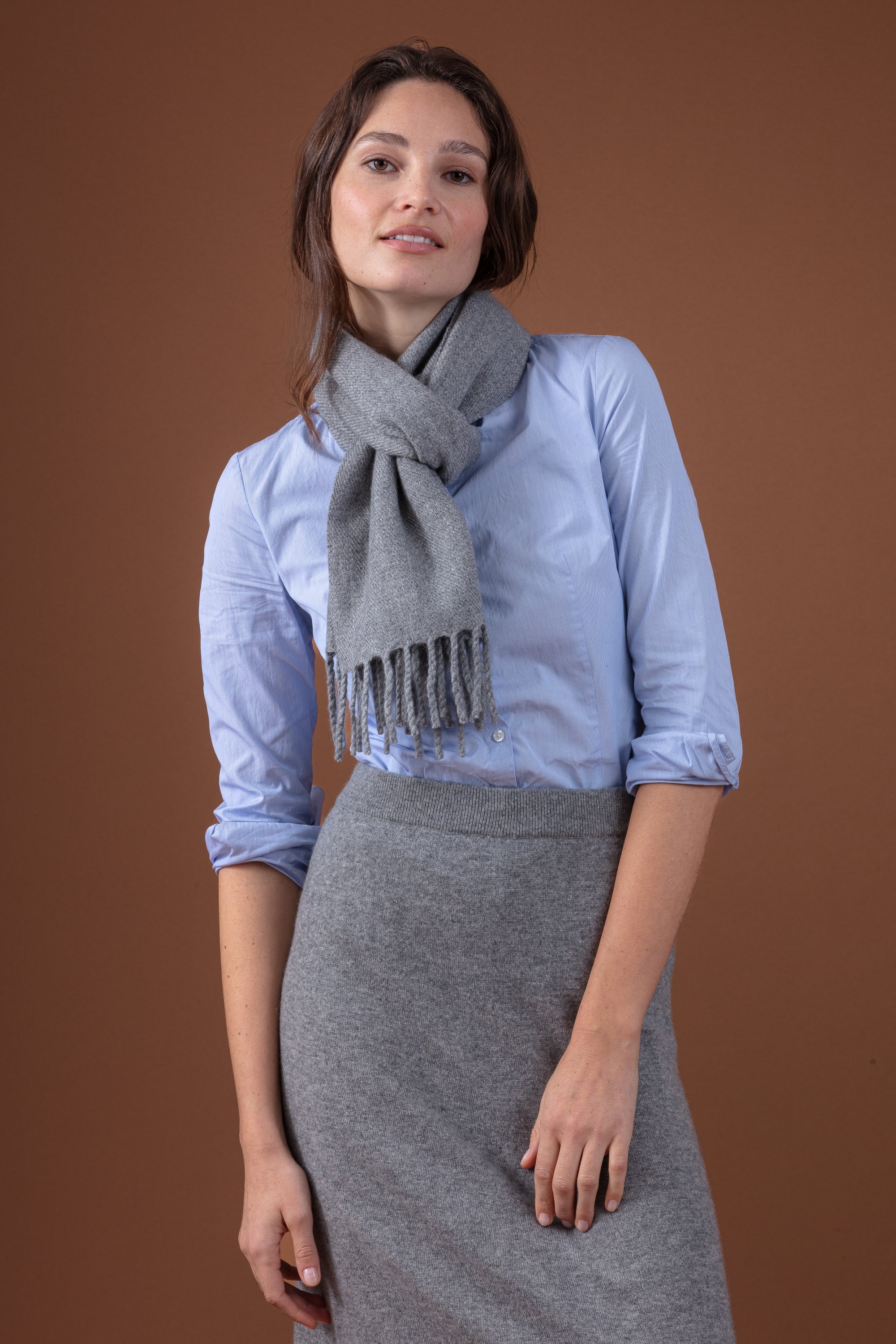 Rêve en cachemire mixte - gris chiné - Mahogany