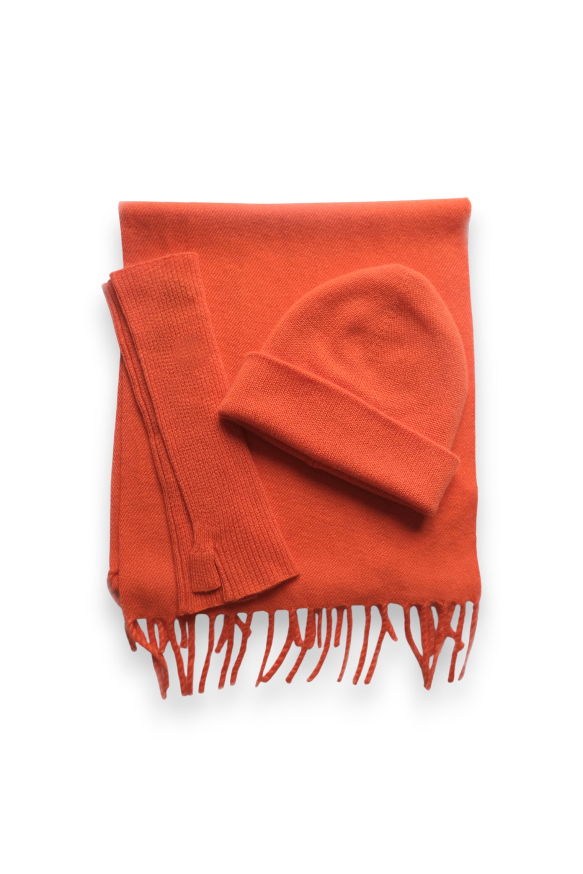 Winter set W en cachemire femme - orange - Mahogany