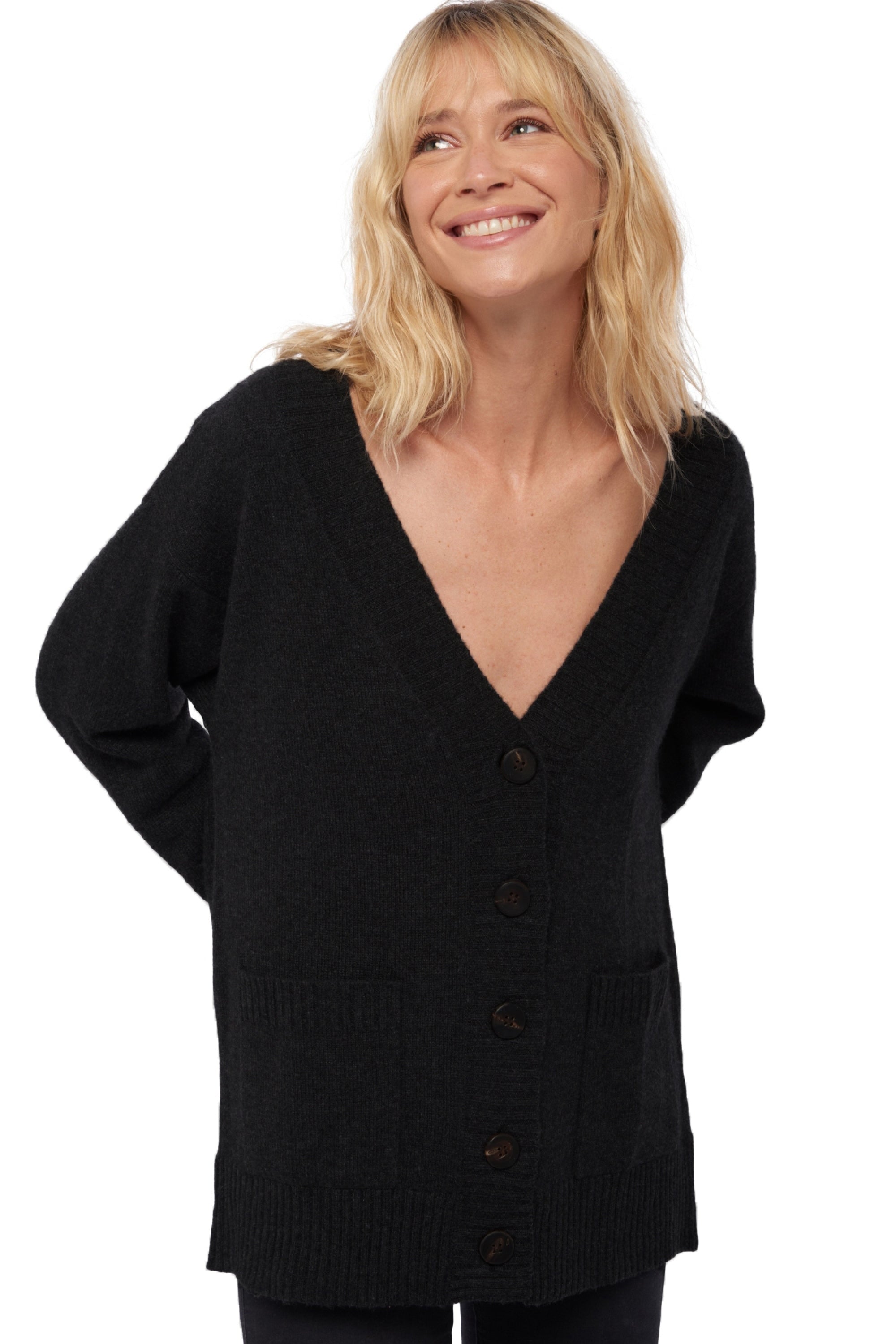 Vadena en cachemire femme - noir - Mahogany