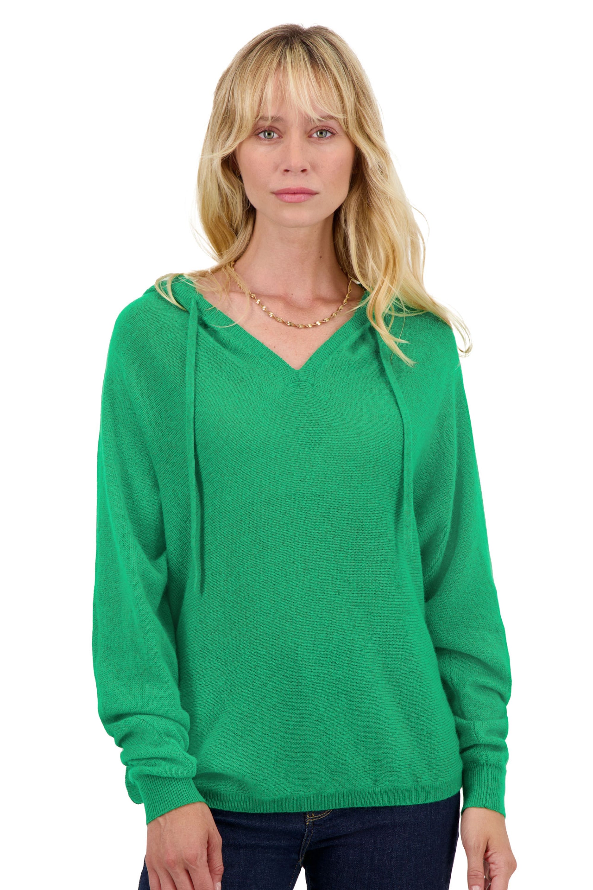 Oman en cachemire femme - new green - Mahogany