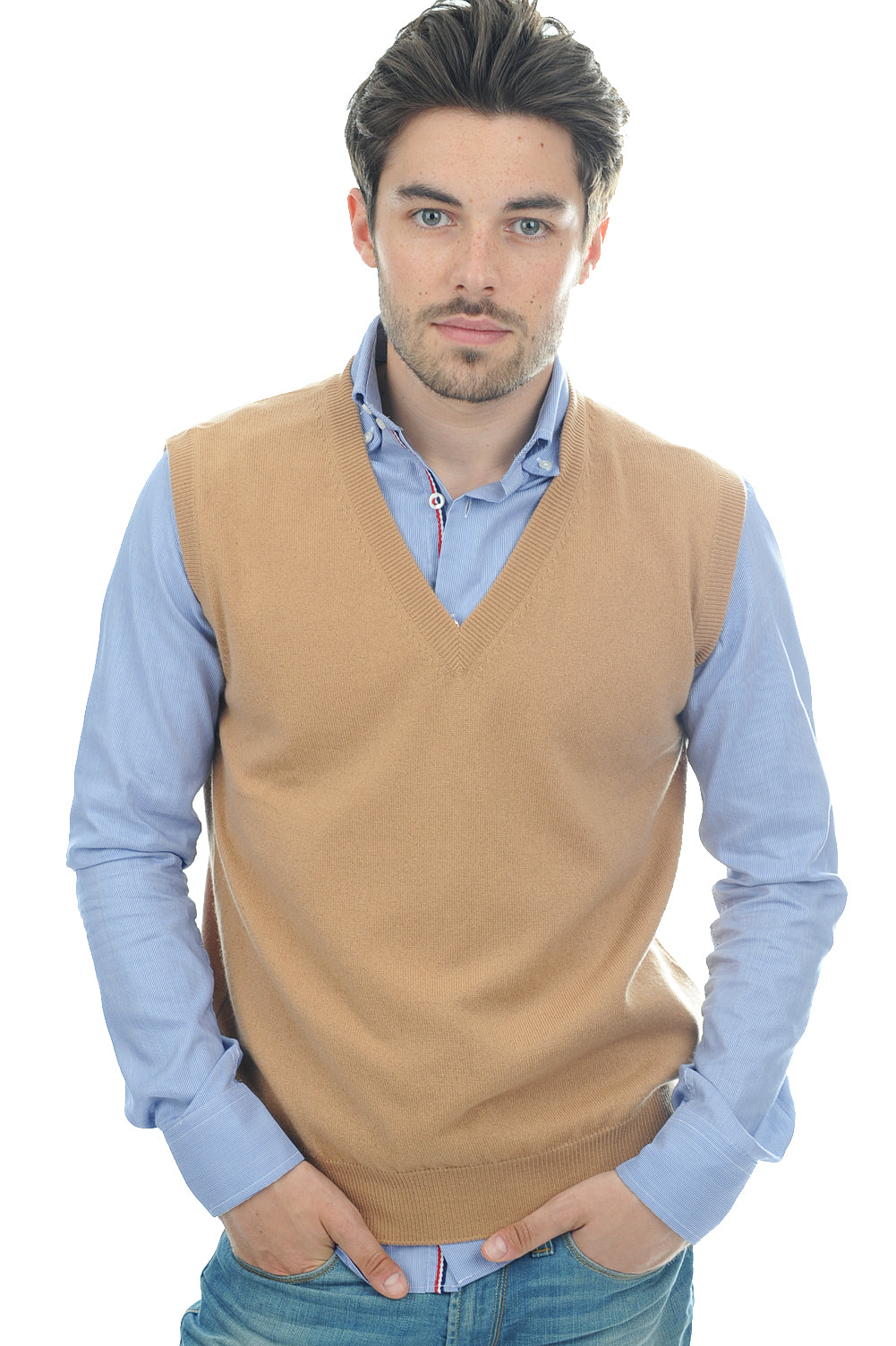 Balthazar en cachemire homme - camel - Mahogany