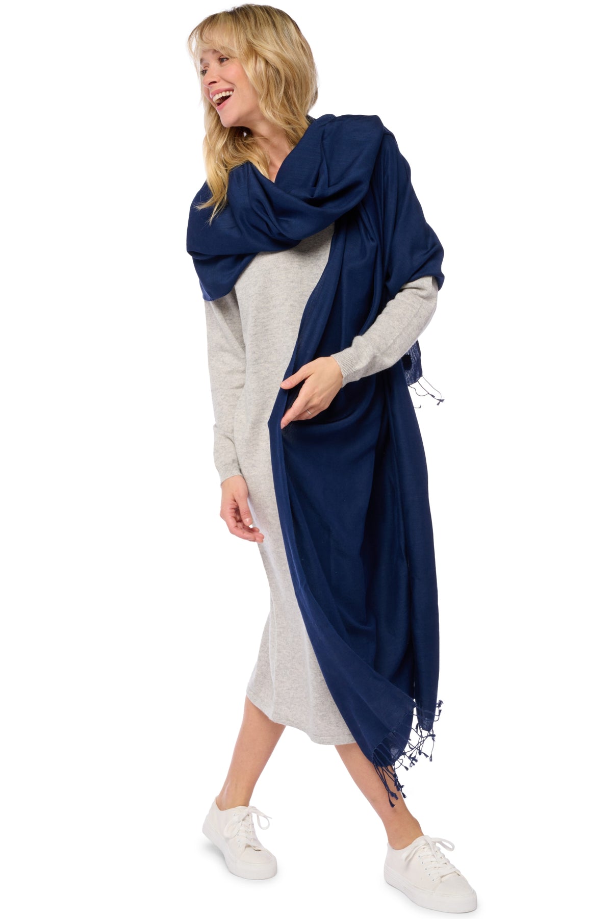 Pashmina en cachemire et soie, 70 % Cachemire / 30 % Soie, mixte, fine, tissé fin, Mahogany