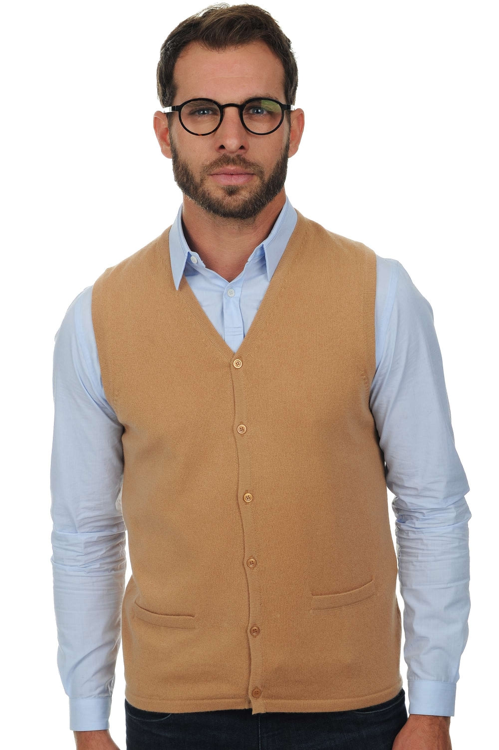 Basile en cachemire homme - camel - Mahogany