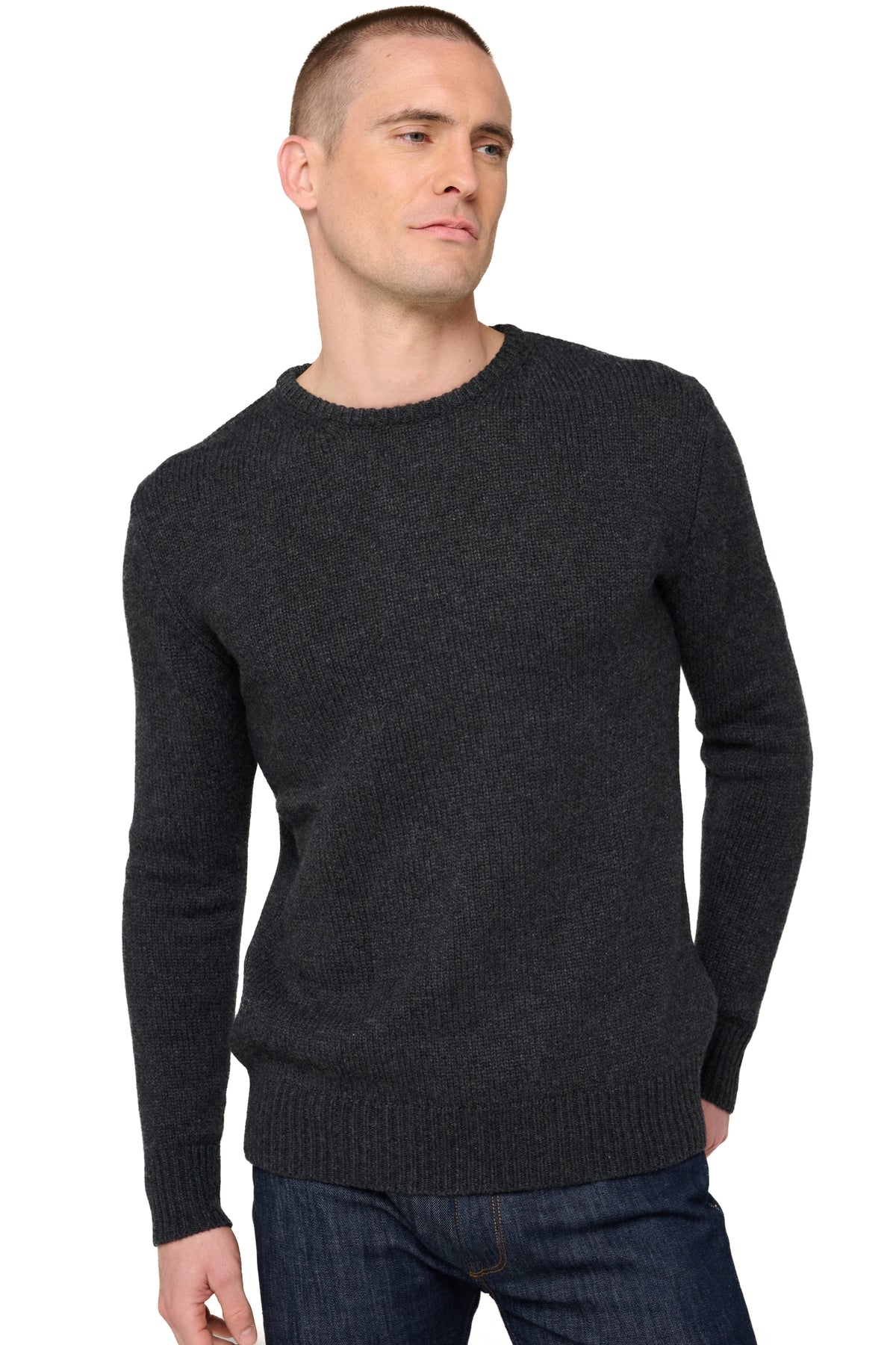 Bilal en cachemire homme - anthracite chiné - Mahogany