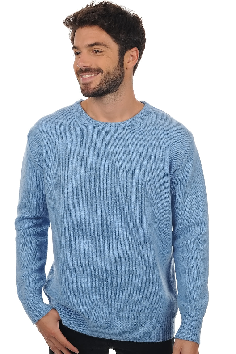 Bilal en cachemire homme - bleu azur chiné - Mahogany