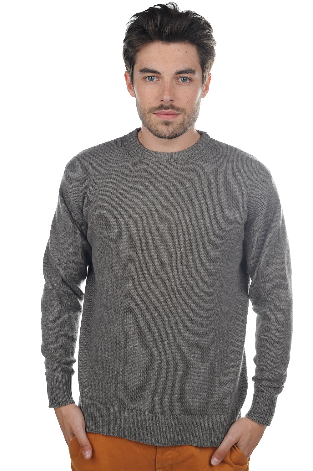 Bilal en cachemire homme - marmotte chiné - Mahogany