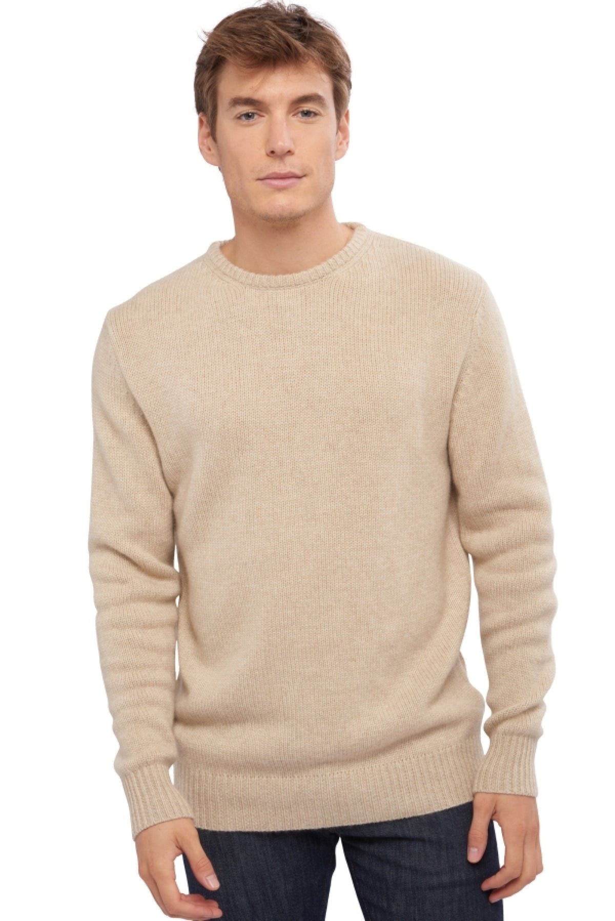 Bilal en cachemire homme - natural winter dawn - Mahogany