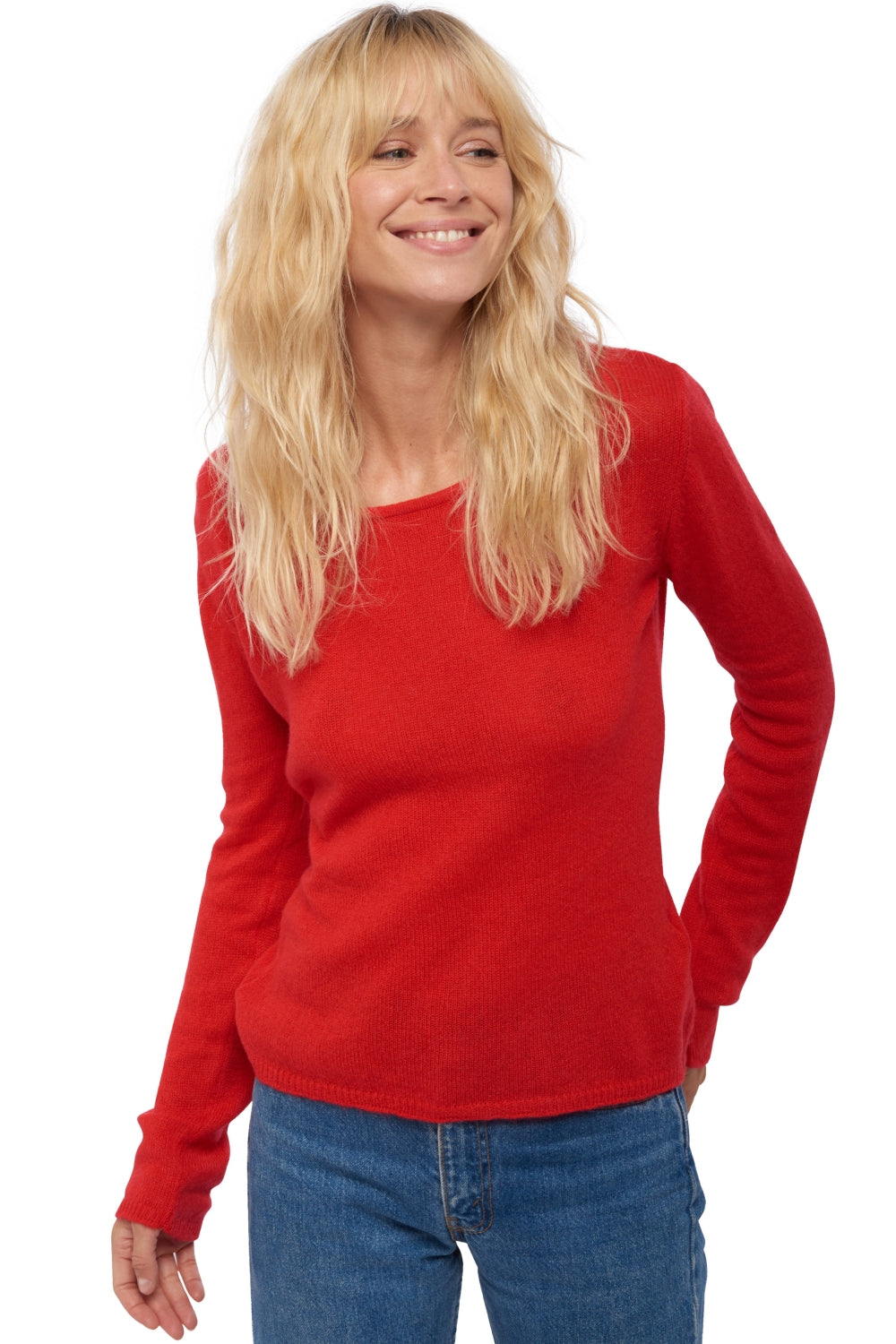 Caleen en cachemire femme - rouge - Mahogany