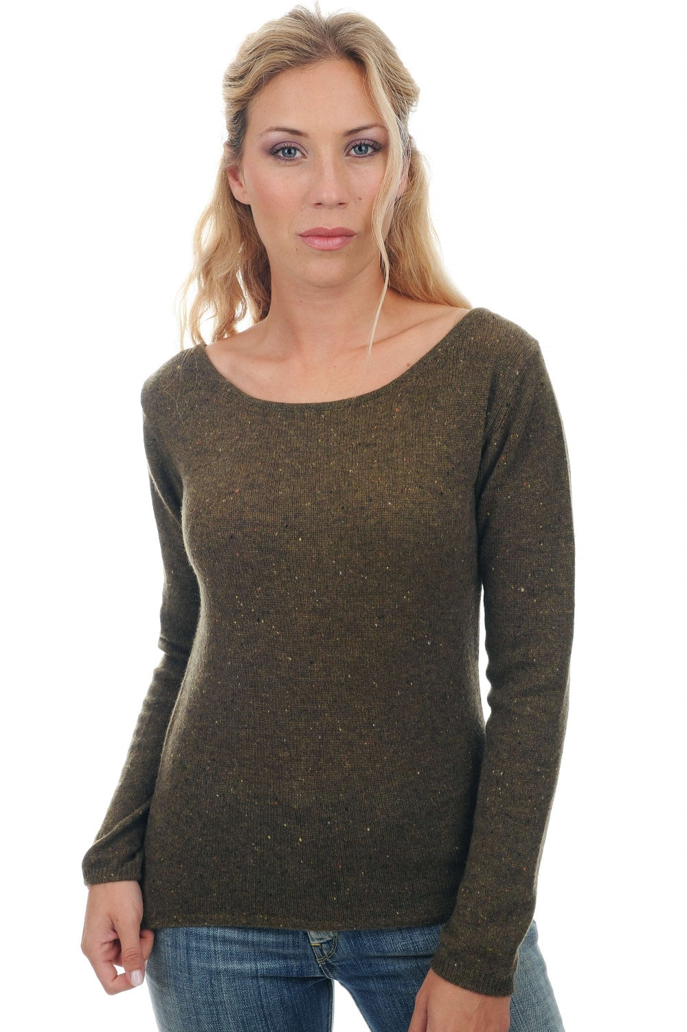 Caleen en cachemire femme - vert militaire - Mahogany