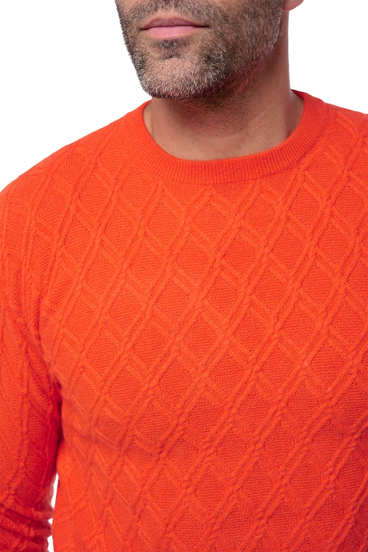 Danemark en cachemire homme - Vue 2 - bloody orange - Mahogany