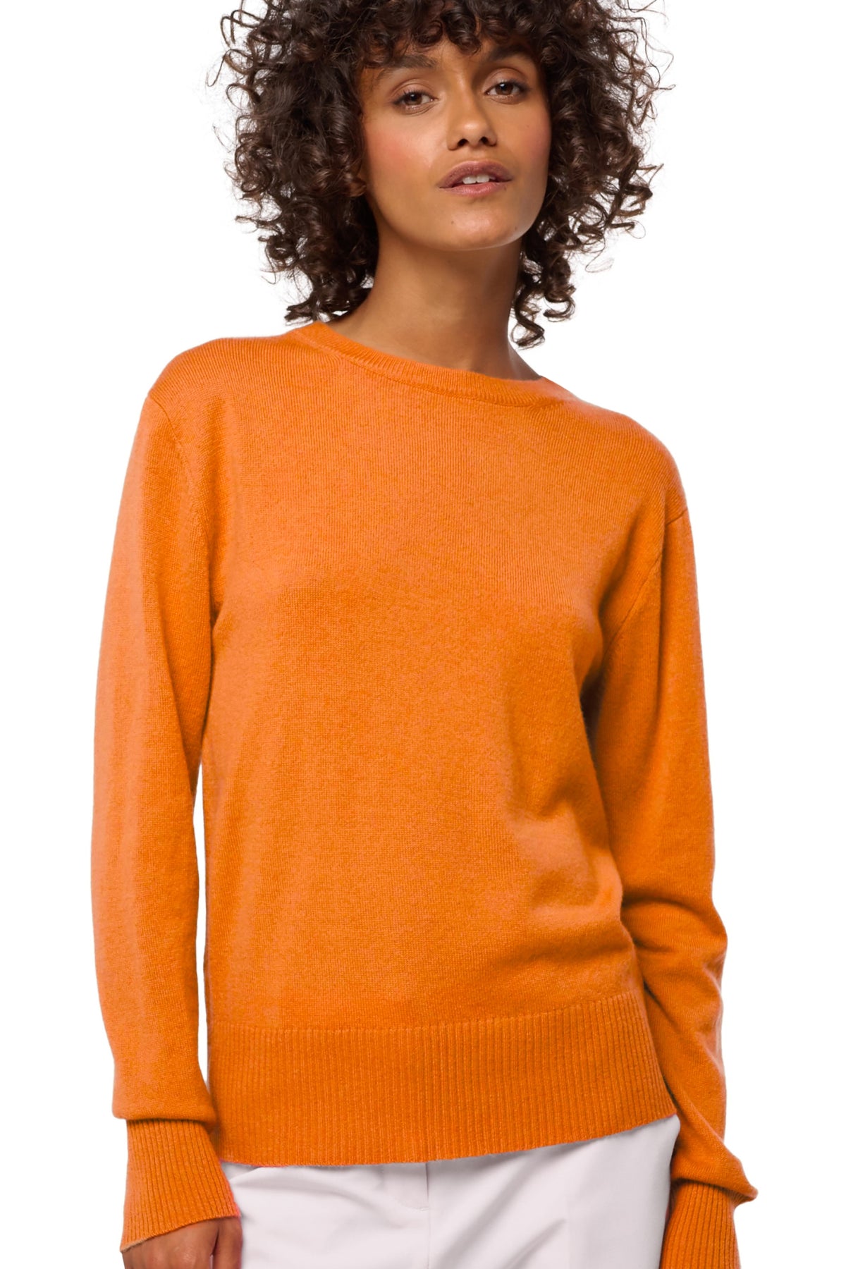 Daria en cachemire femme - orange - Mahogany