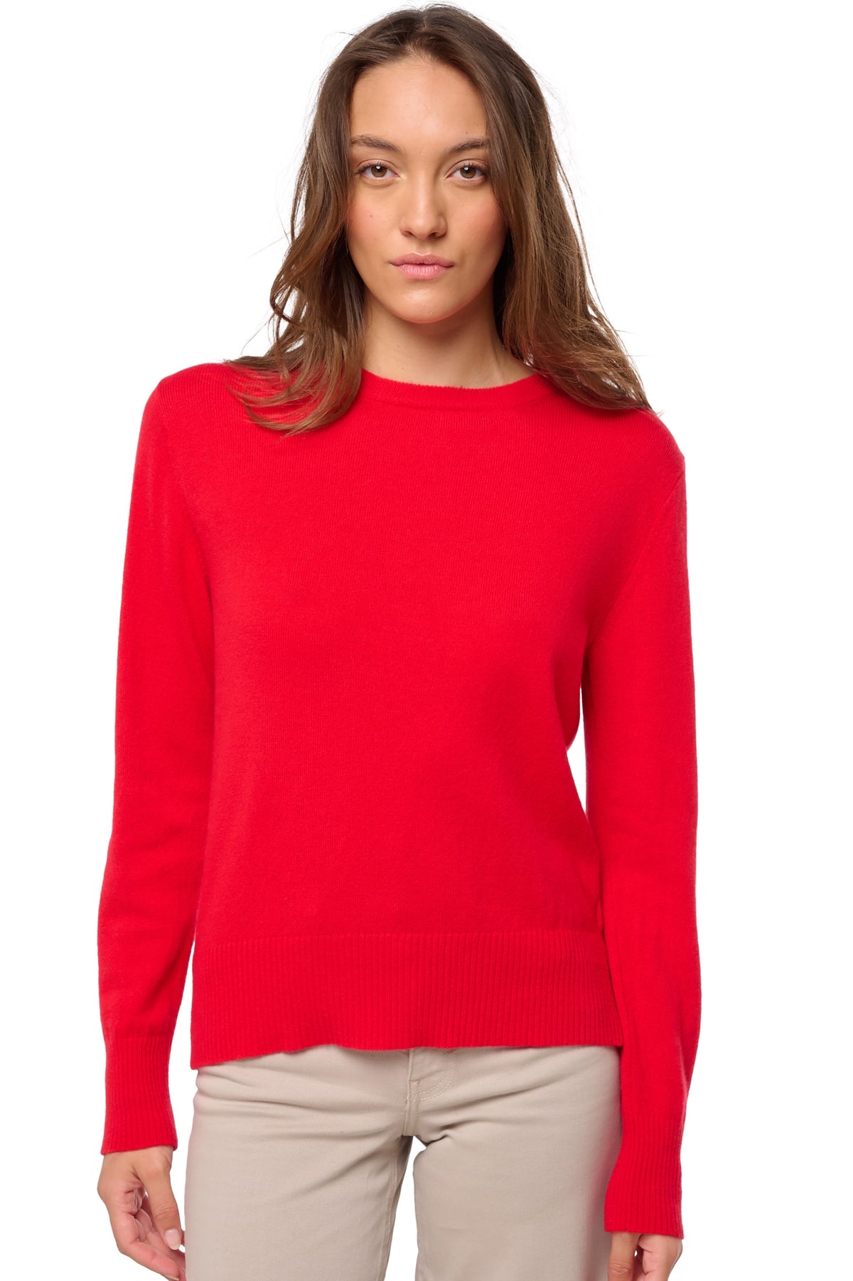 Daria en cachemire femme - rouge - Mahogany
