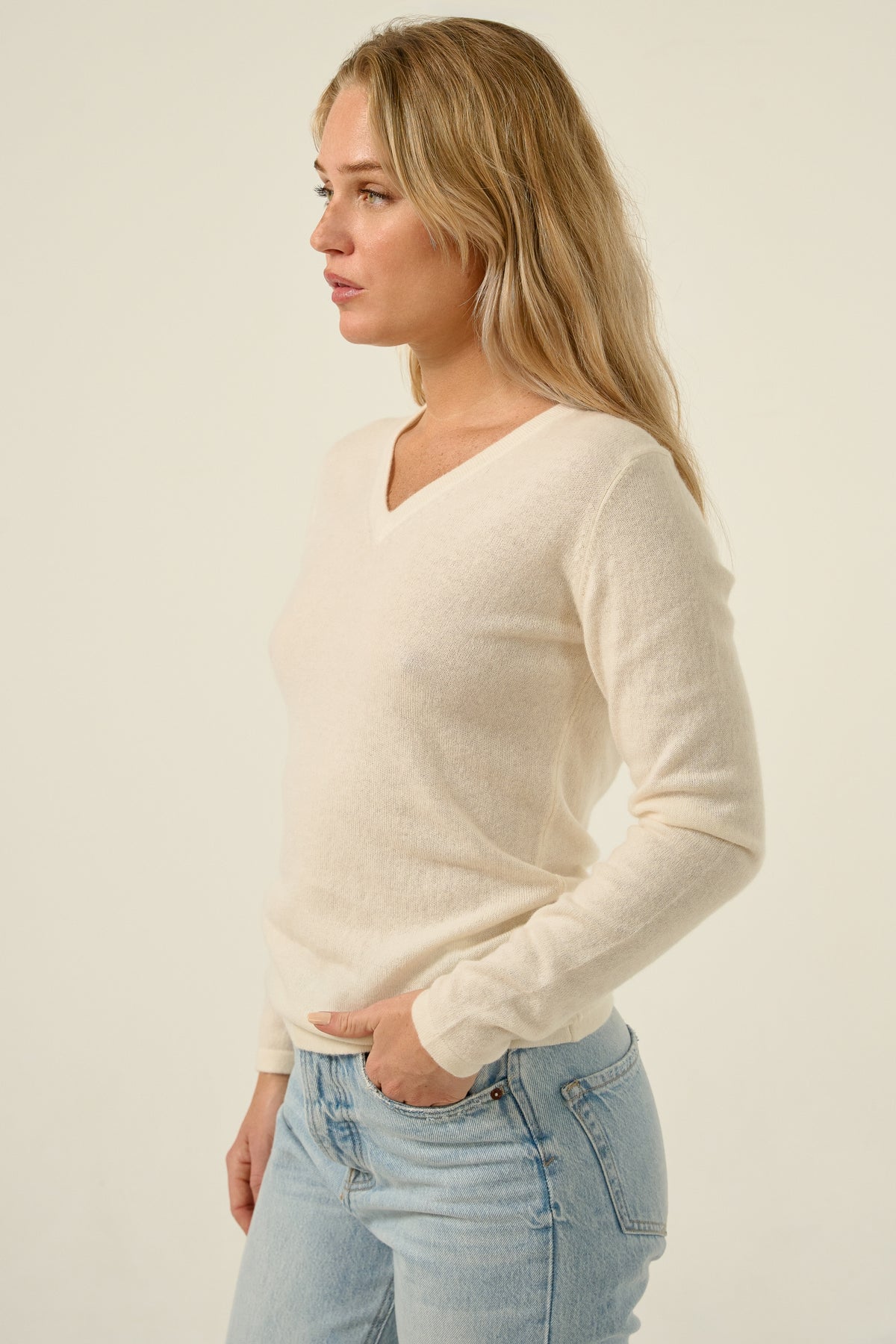 Emma en cachemire femme - Vue 1 - blanc cassé - Mahogany