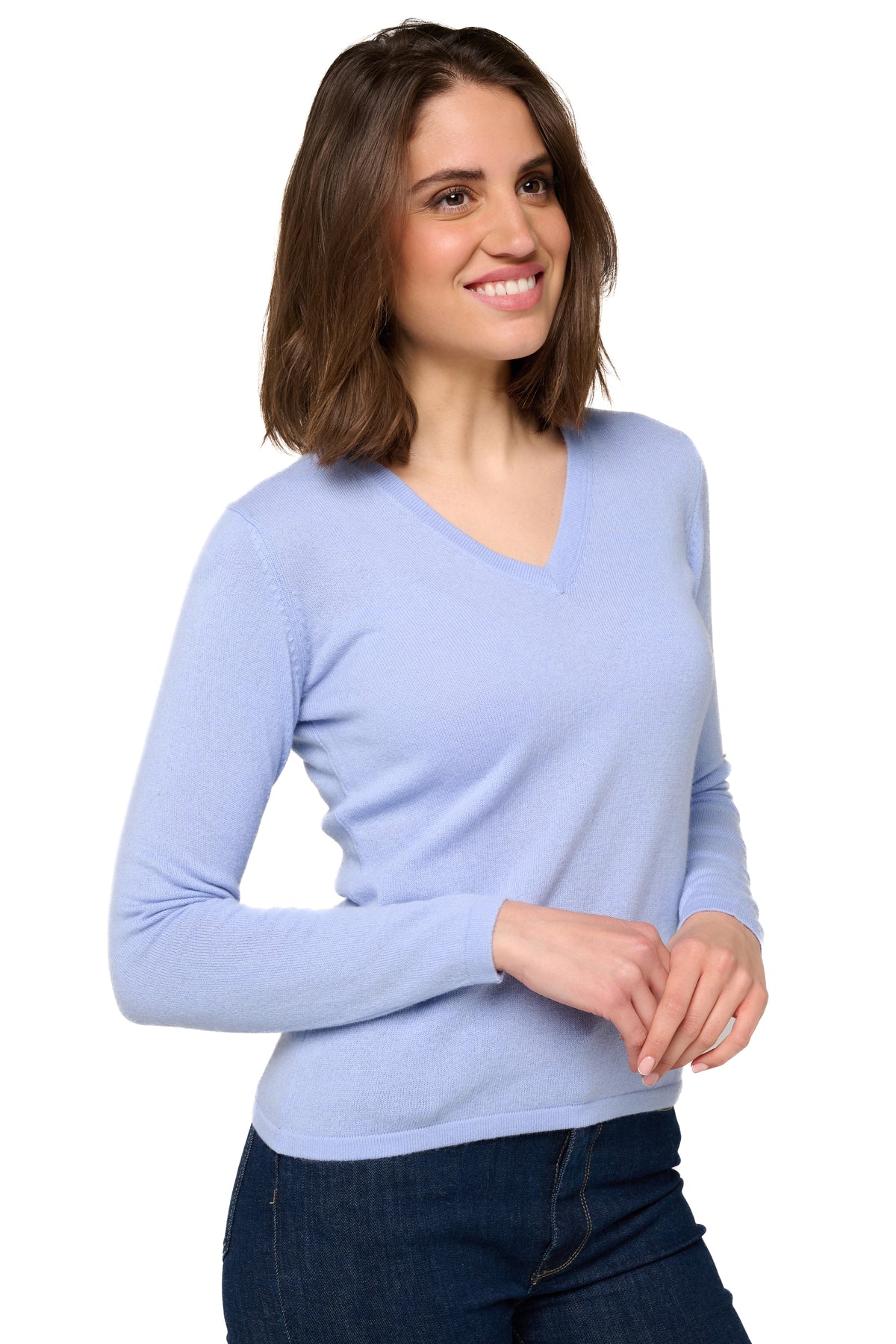 Emma en cachemire femme - bleu ciel - Mahogany