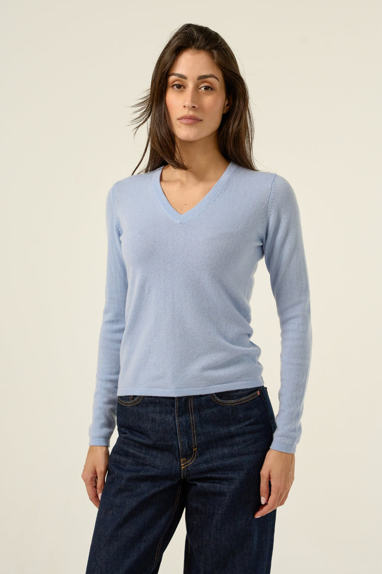 Emma en cachemire femme - Vue 1 - ciel - Mahogany