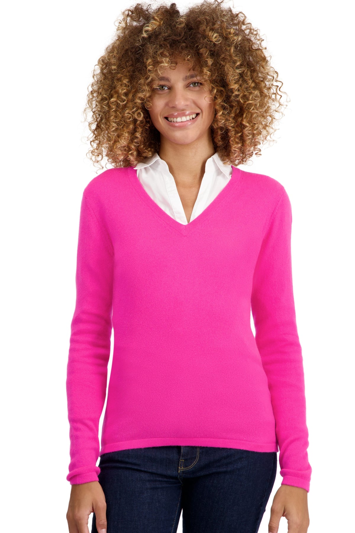 Emma en cachemire femme - dayglo - Mahogany
