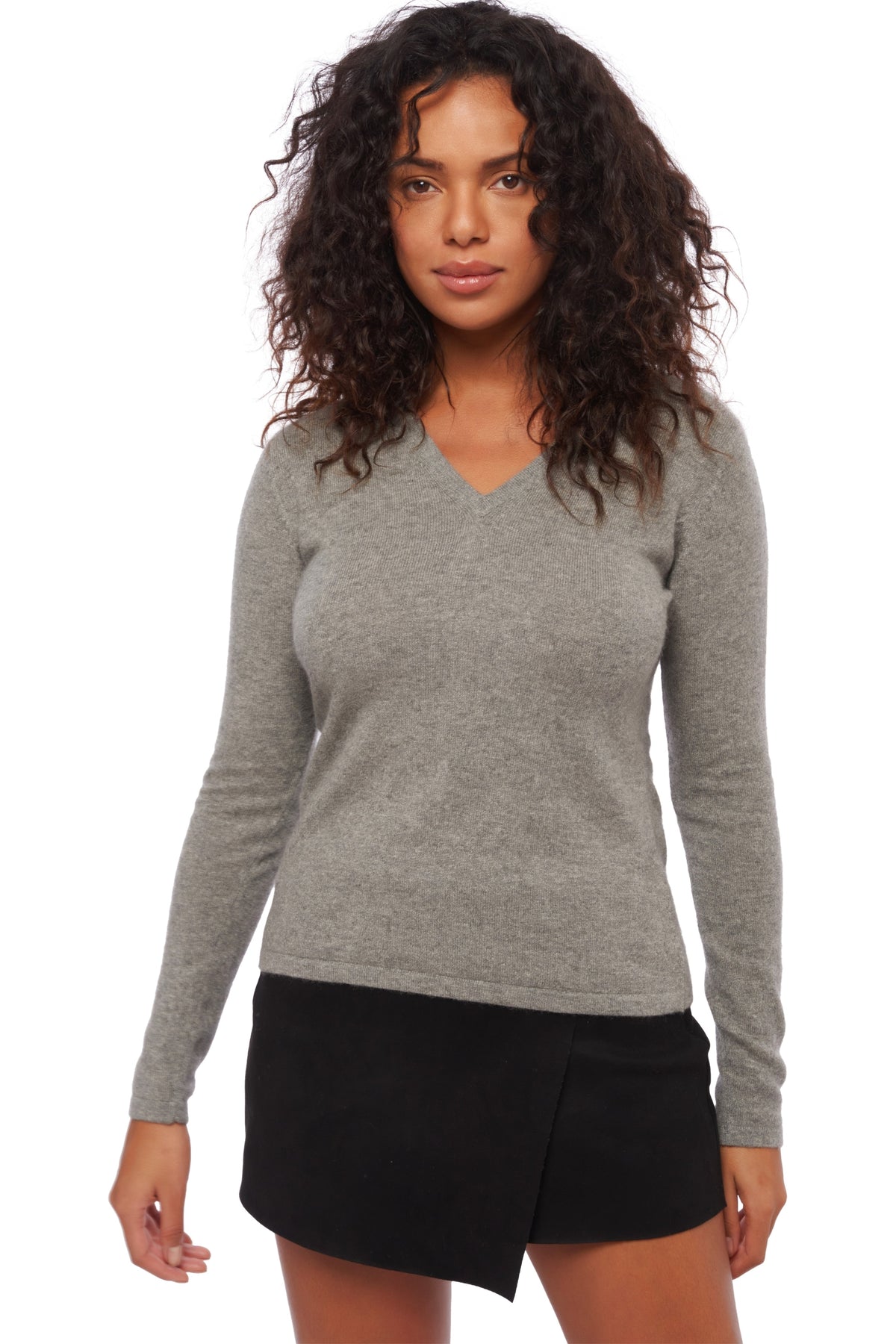 Emma en cachemire femme - gris chiné - Mahogany