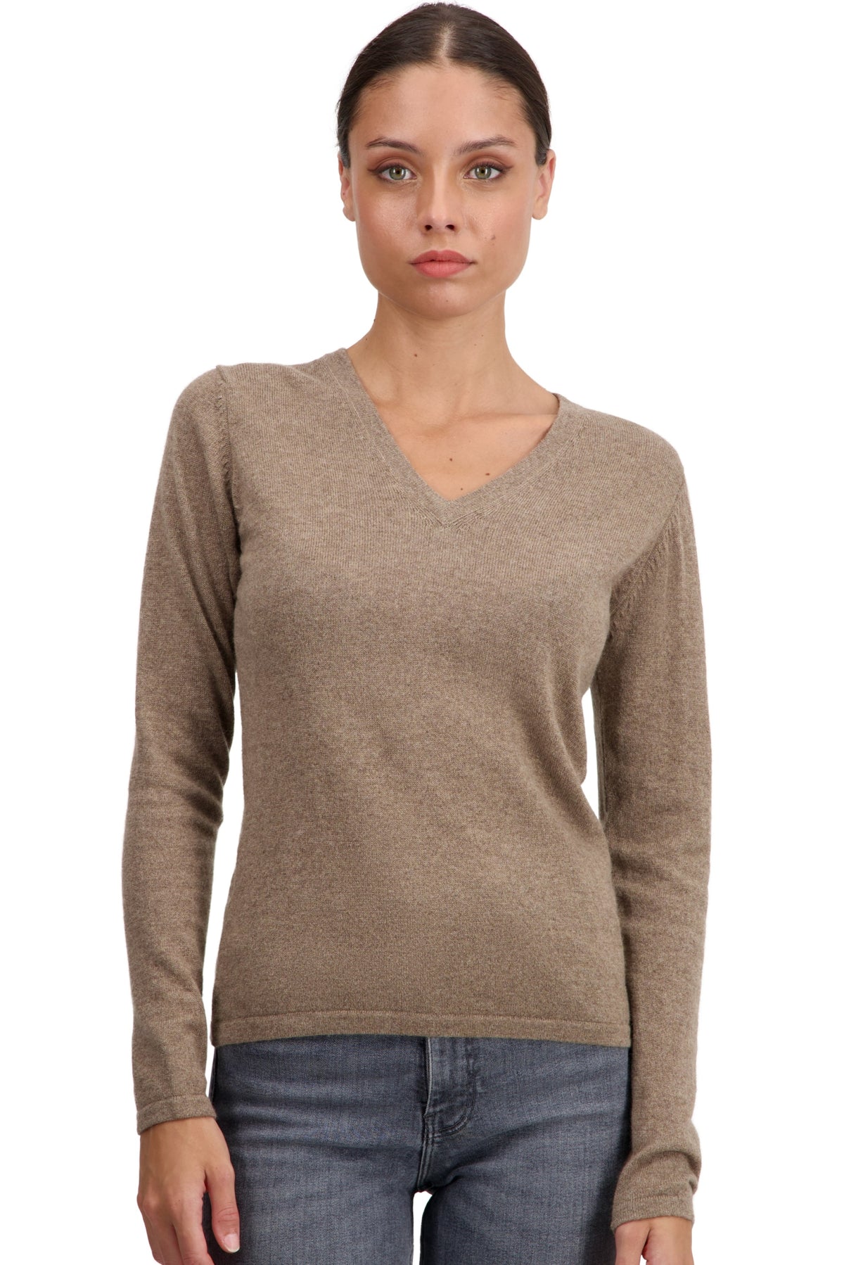 Emma en cachemire femme - natural terra - Mahogany