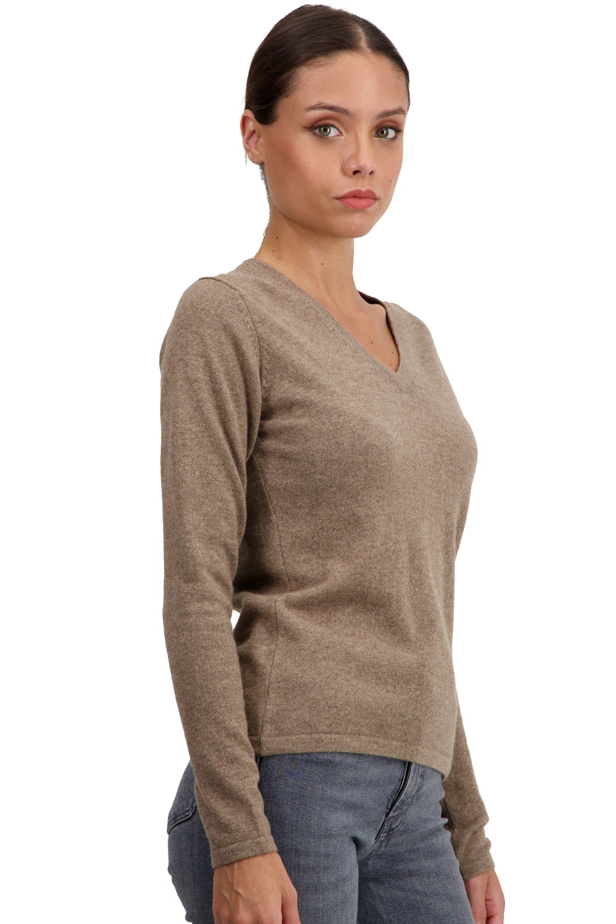 Emma en cachemire femme - Vue 1 - natural terra - Mahogany