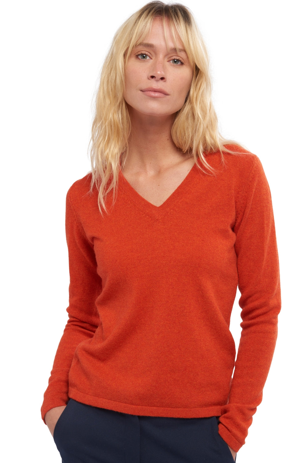 Emma en cachemire femme - paprika - Mahogany