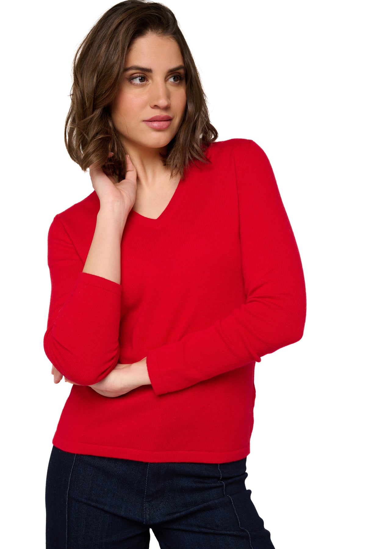Emma en cachemire femme - rouge velours - Mahogany