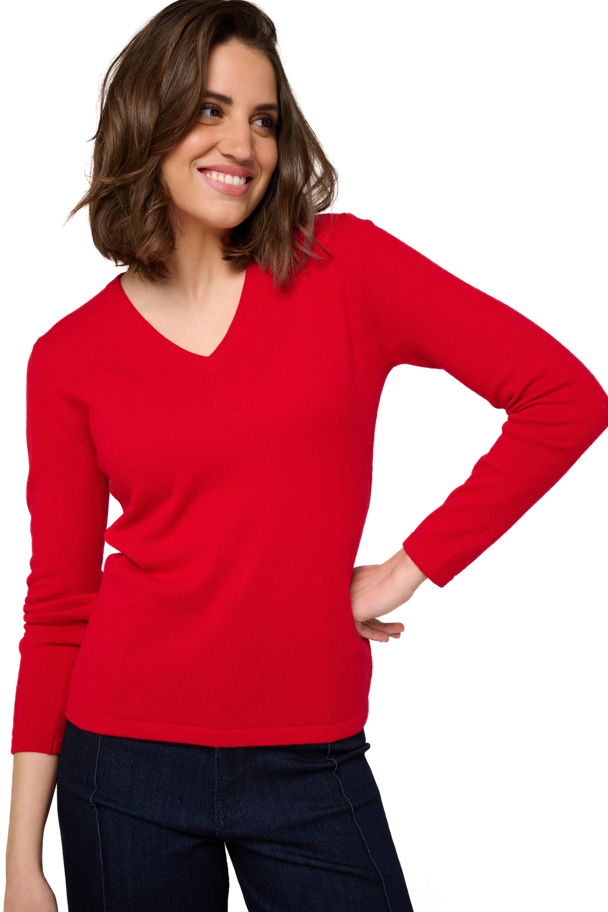 Emma en cachemire femme - Vue 1 - rouge velours - Mahogany