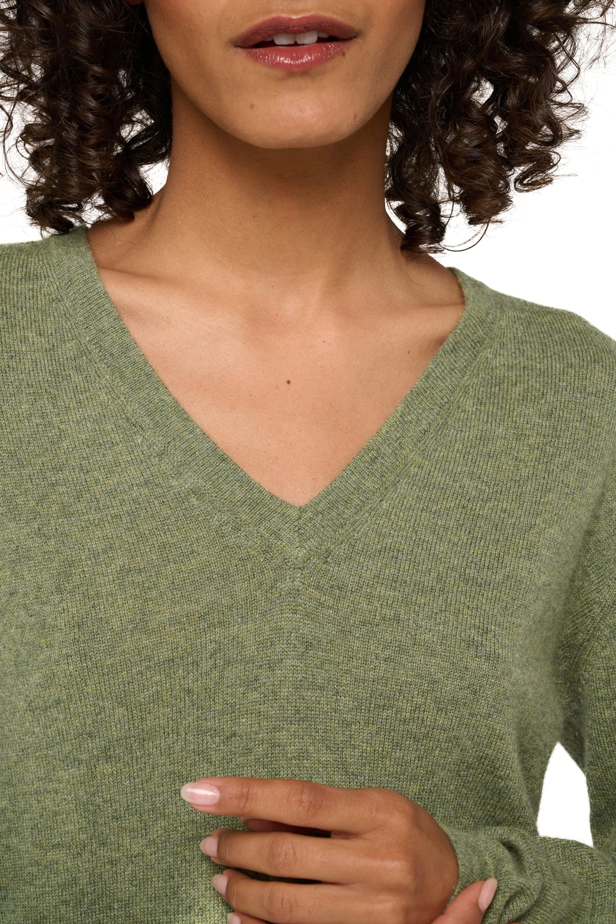 Emma en cachemire femme - Vue 2 - vert chiné - Mahogany
