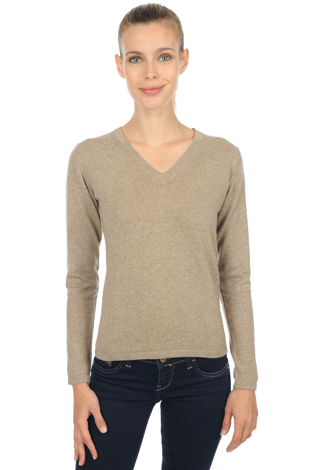 Emma Premium en cachemire femme - dolma natural - Mahogany