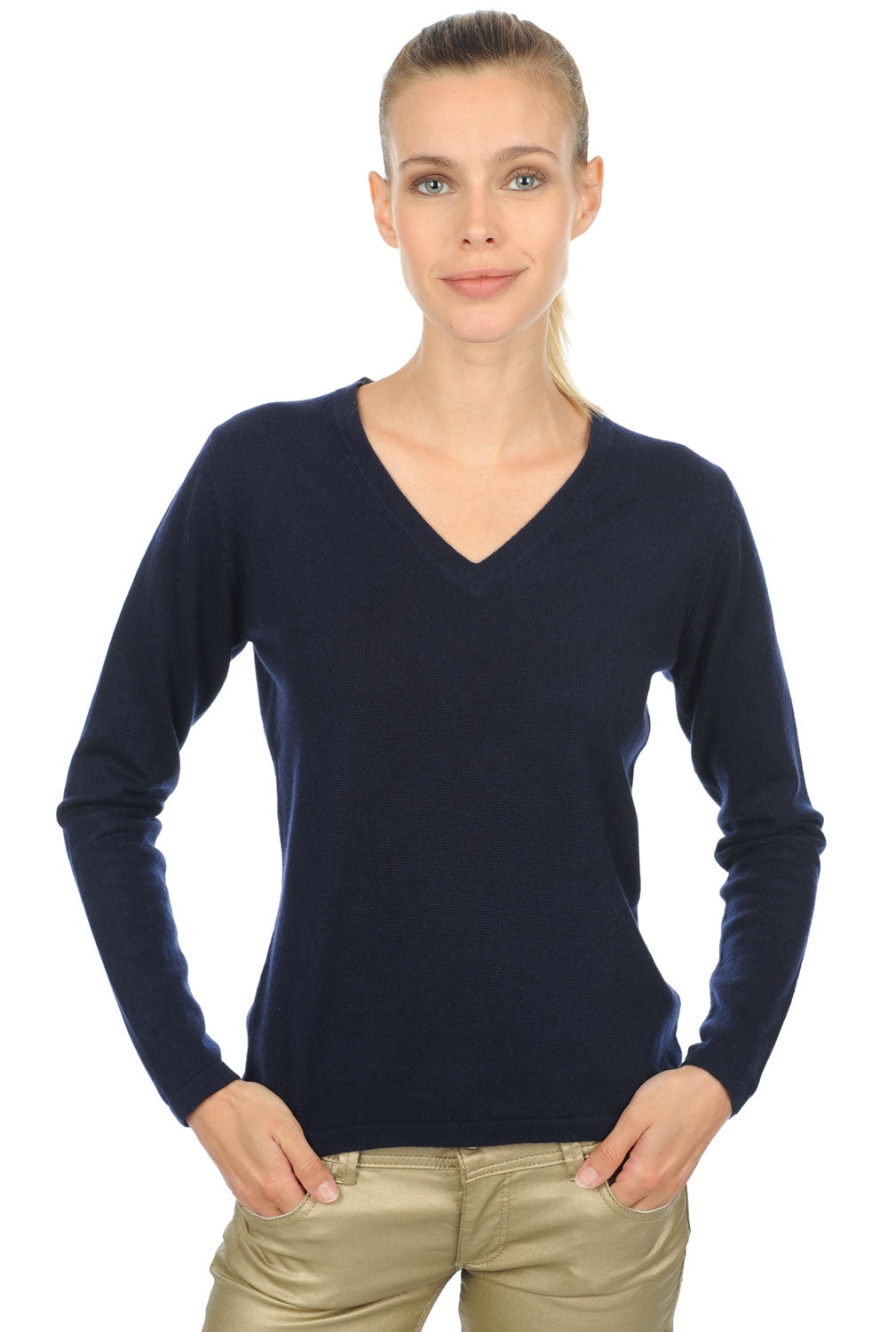 Emma Premium en cachemire femme - premium navy - Mahogany